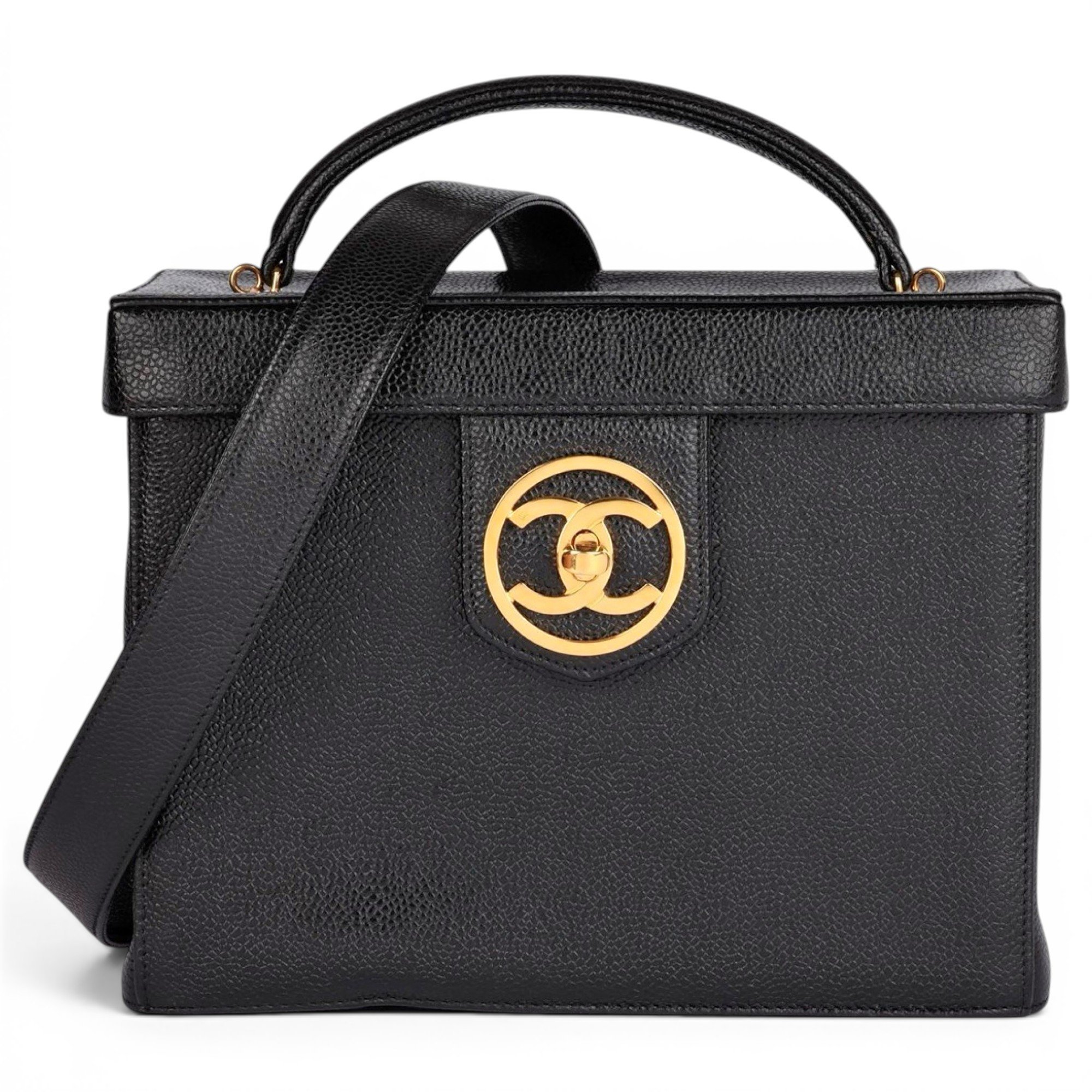 Vanity leather handbag