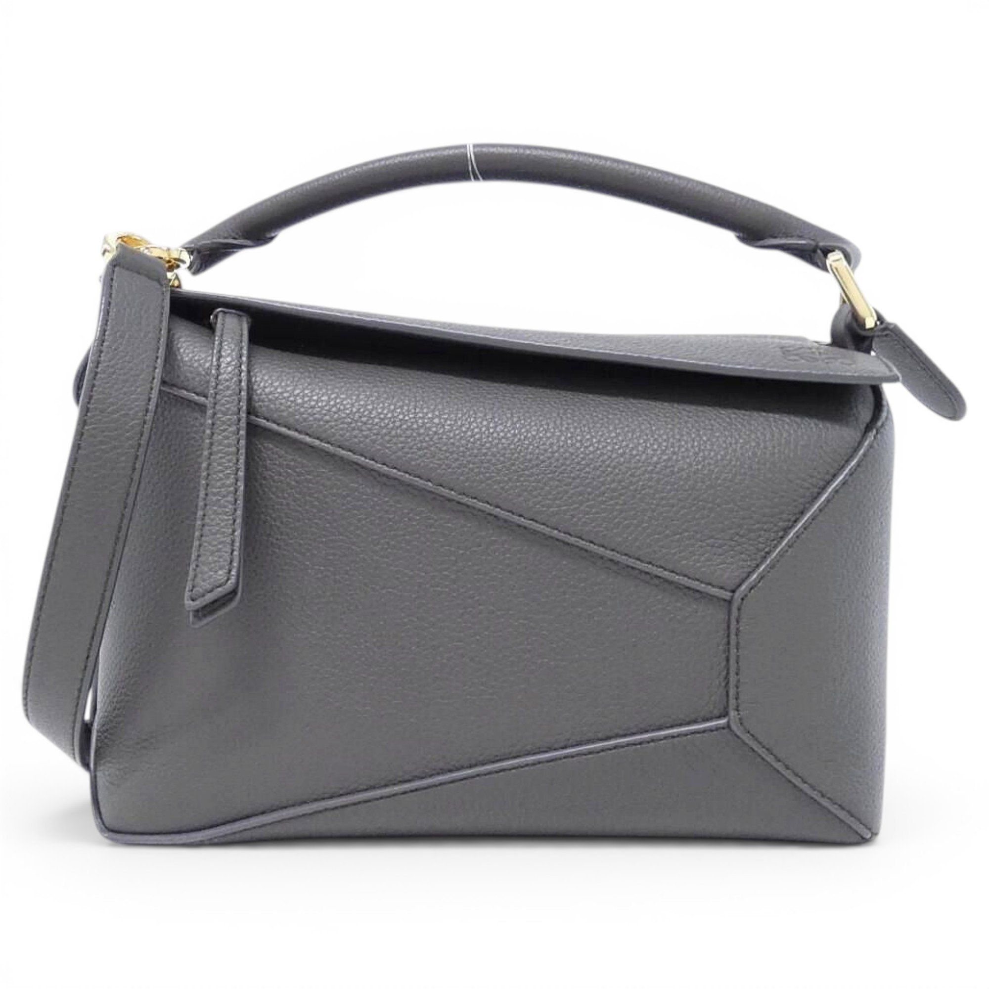 Puzzle leather handbag