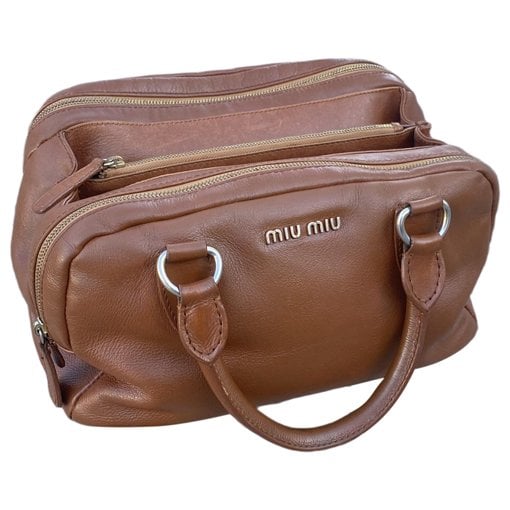 Leather bowling bag