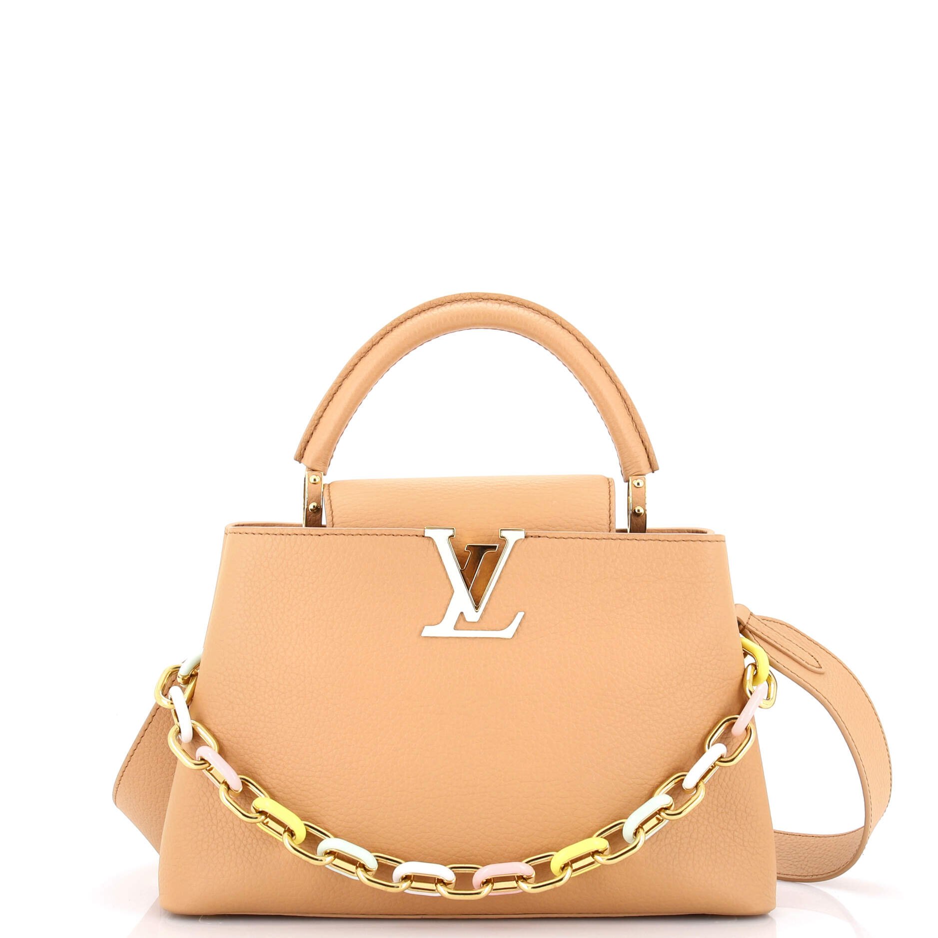 Capucines Resin Chain Bag Leather MM