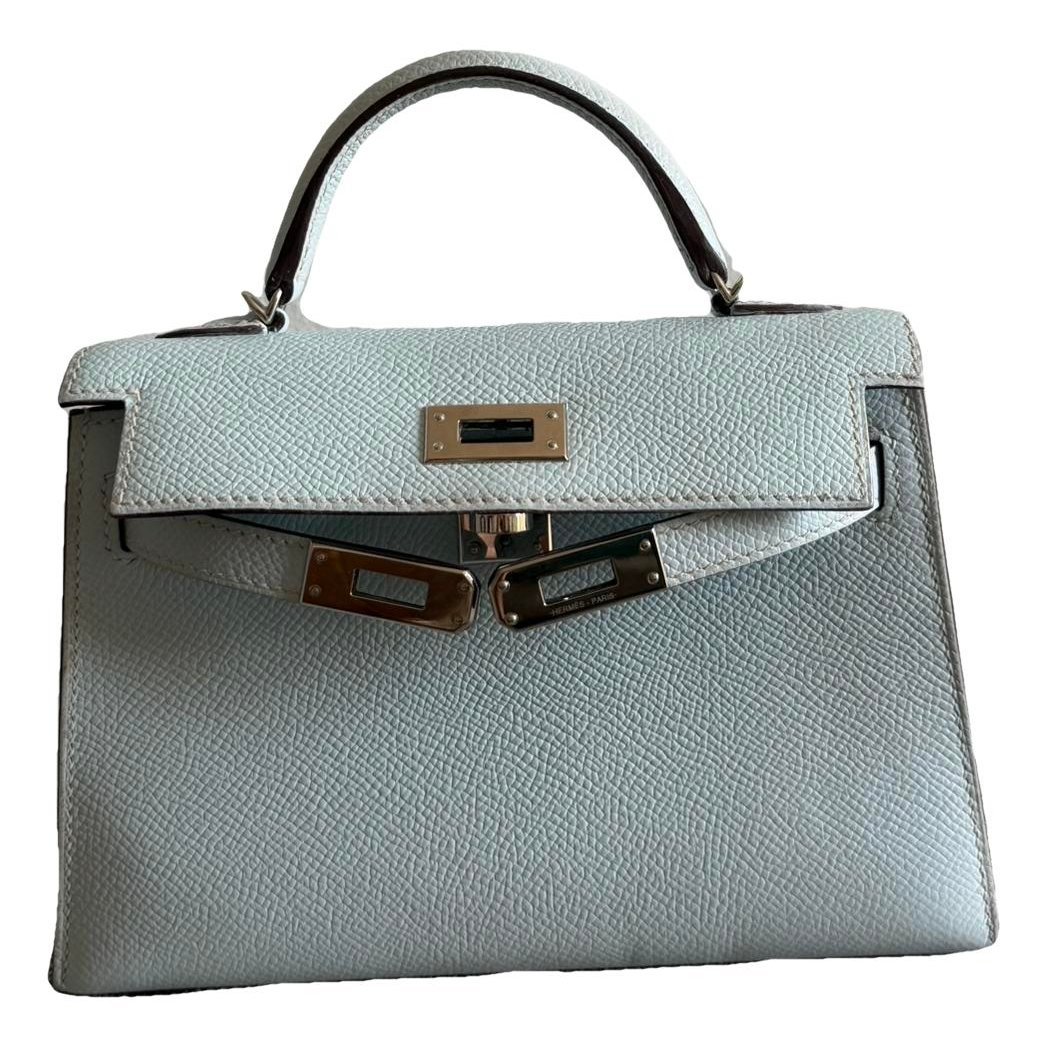 Hermes Kelly 20 Handbag Bleu Brume Epsom Leather