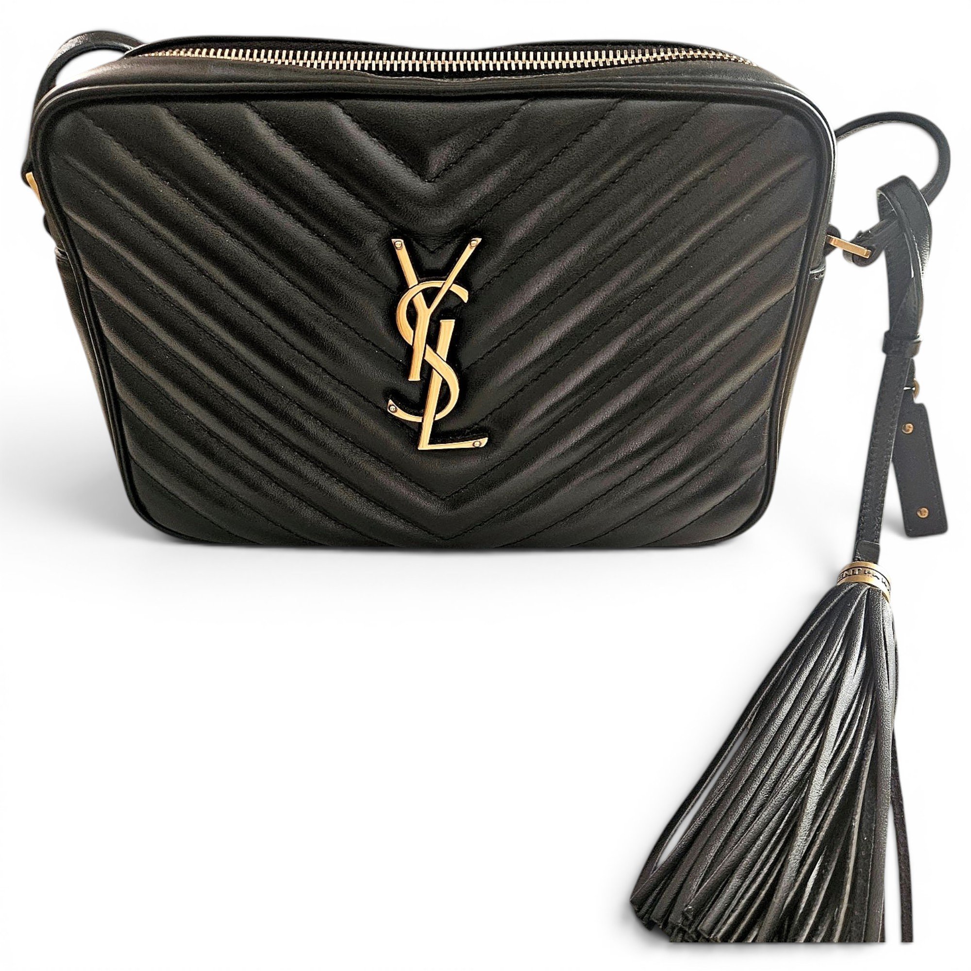 Camera Lou leather crossbody bag