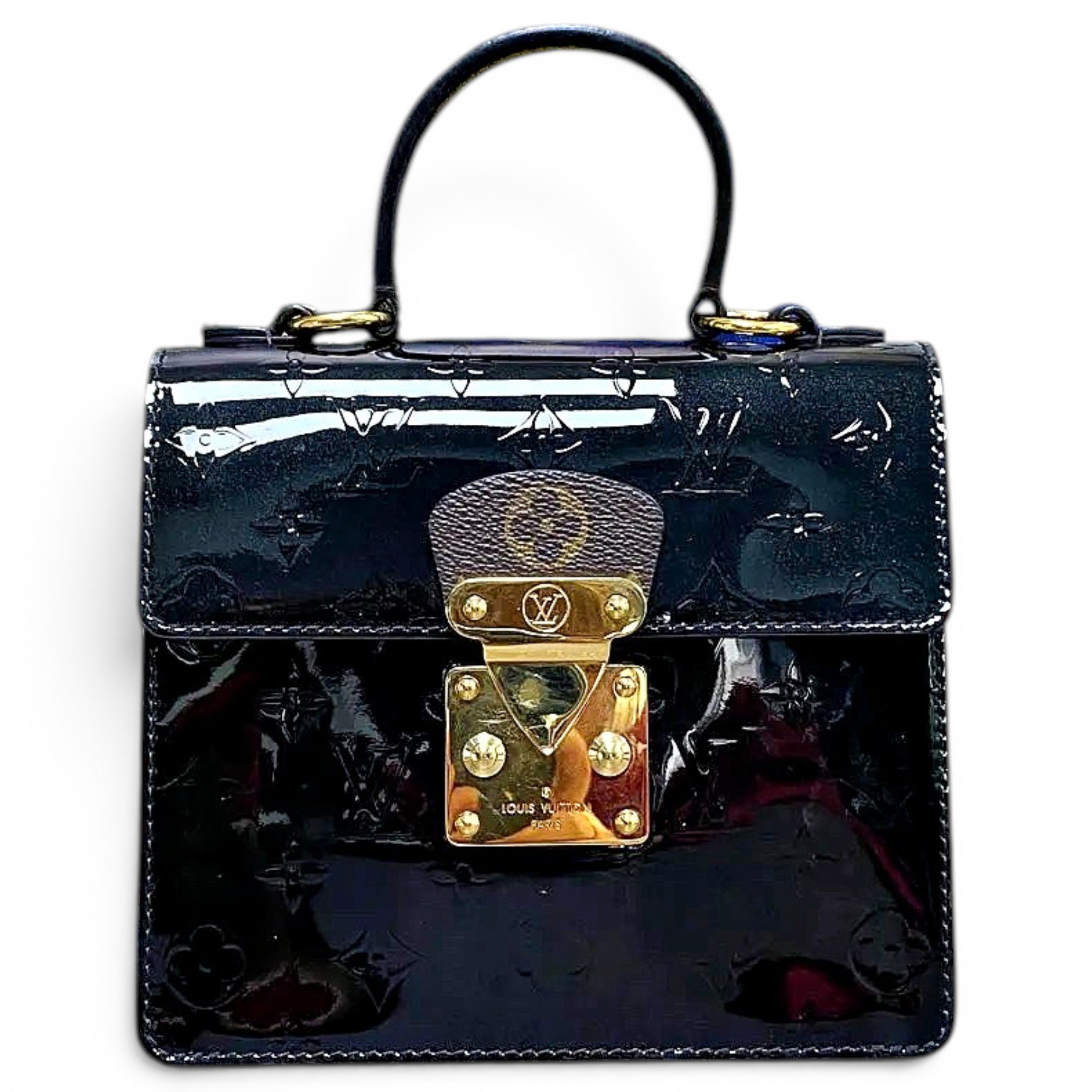 Spring street patent leather handbag