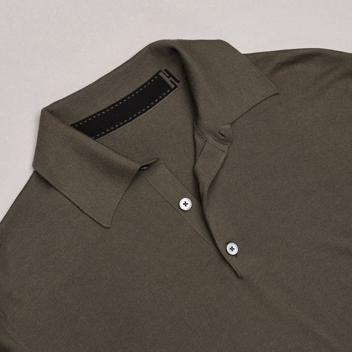Taupe "Detail H" Polo Shirt