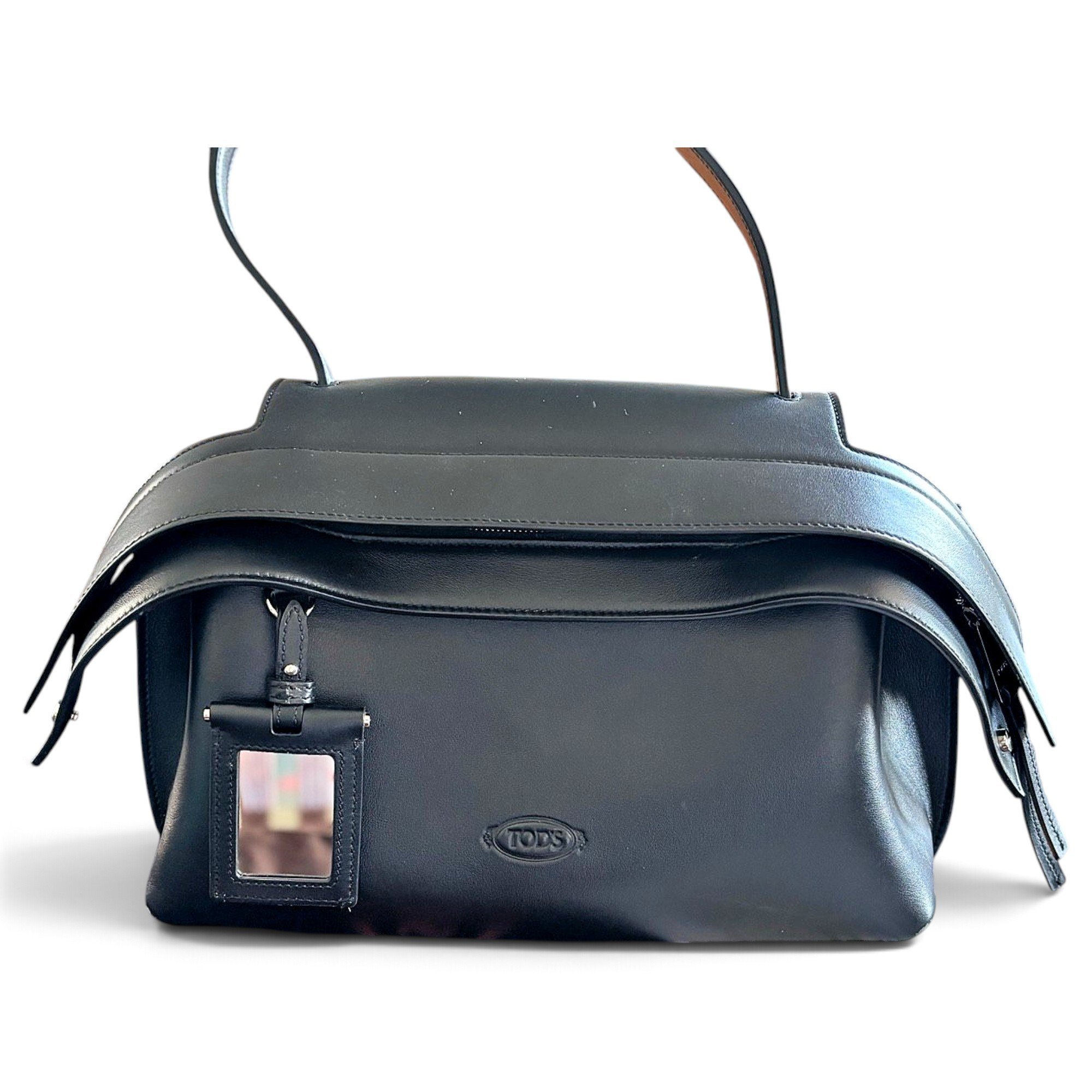 Wave leather handbag
