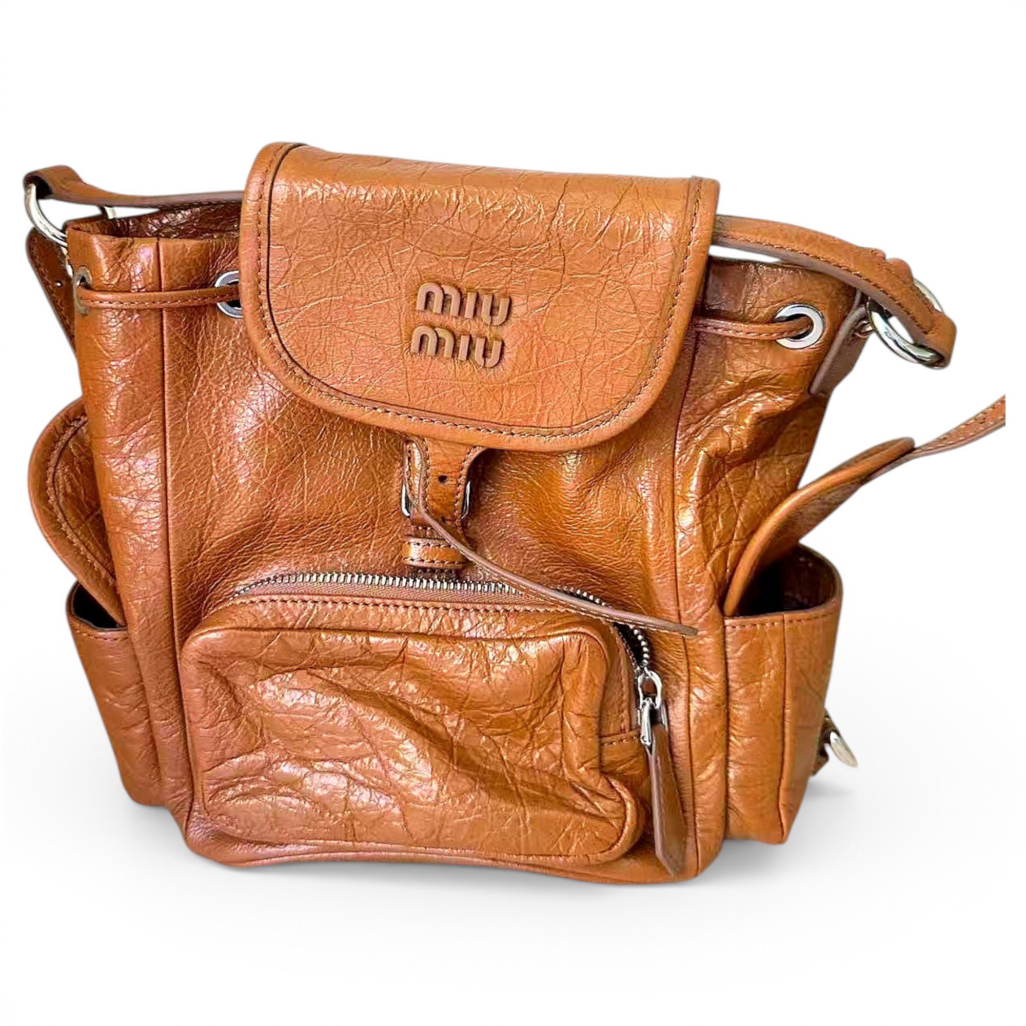 Leather backpack