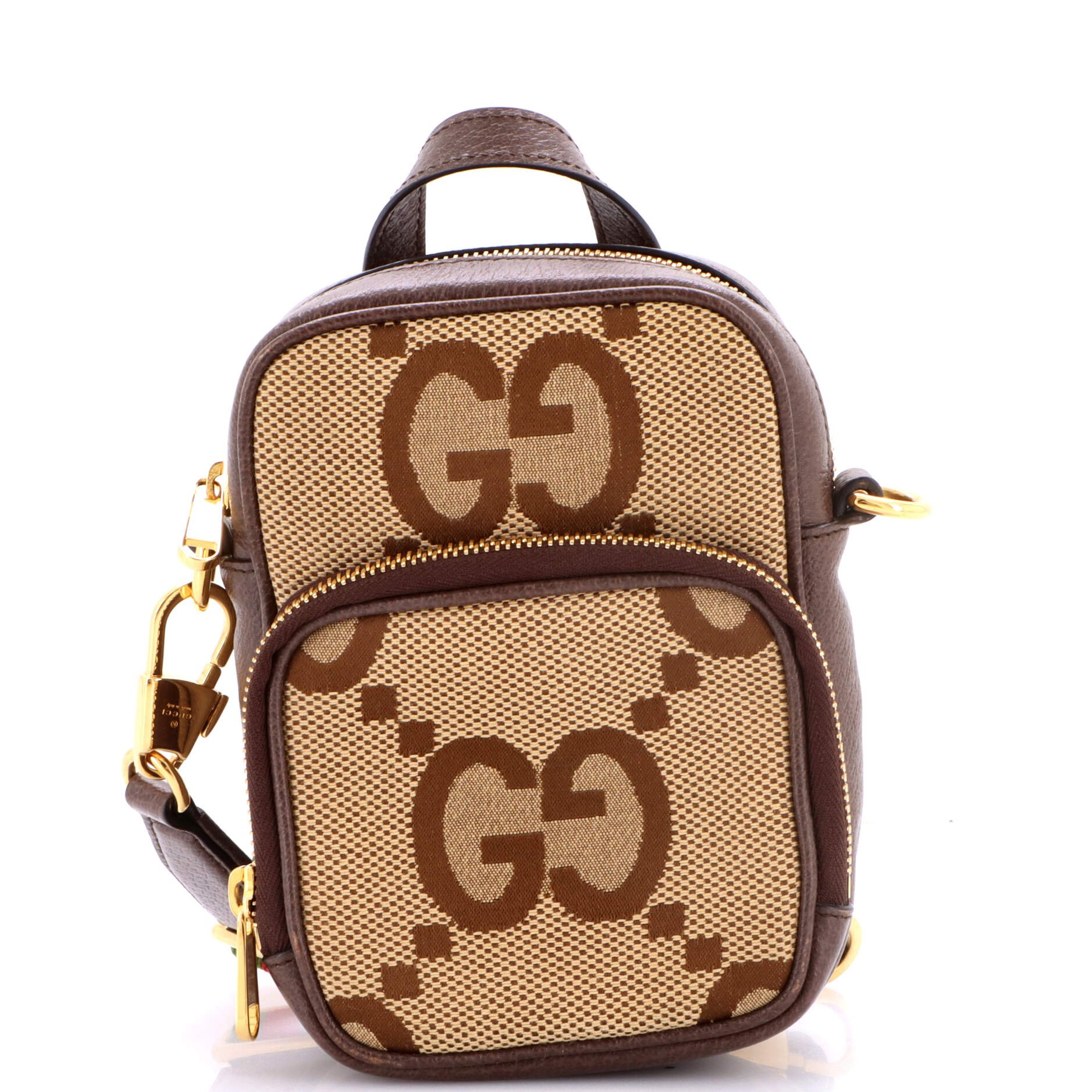 Front Pocket Web Crossbody Bag Jumbo GG Canva Mini