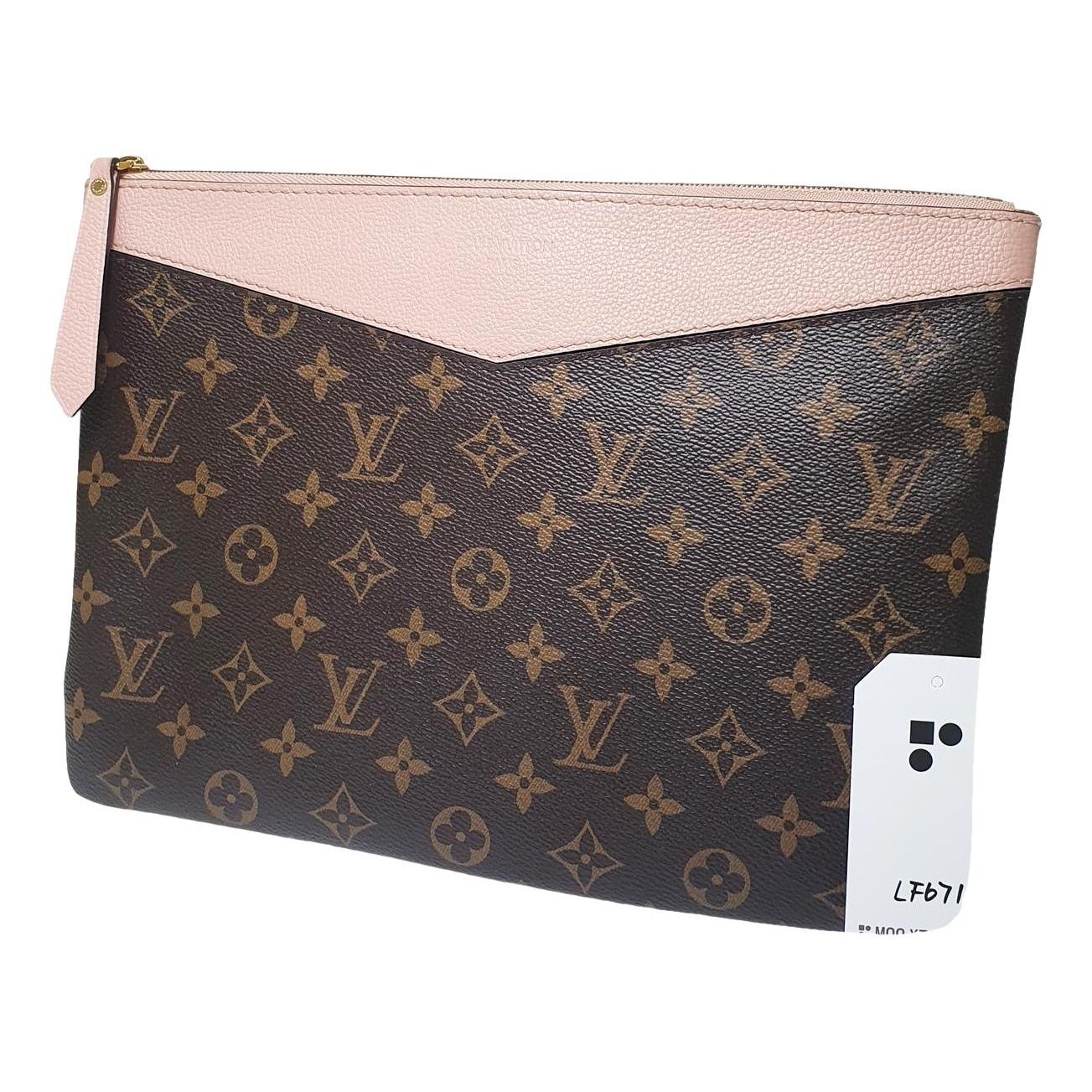 Leather clutch bag