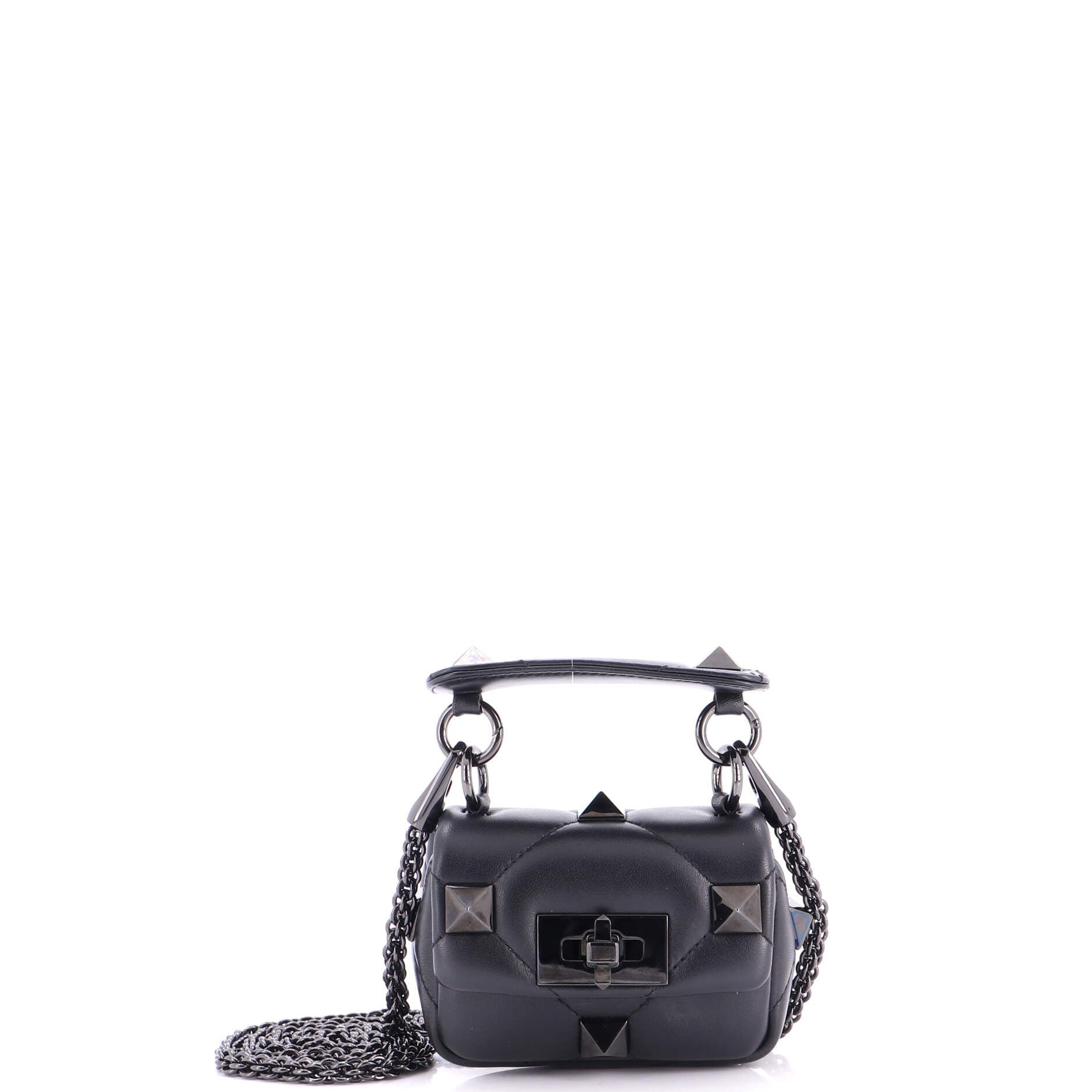 Roman Stud Flap Bag Quilted Leather Mini