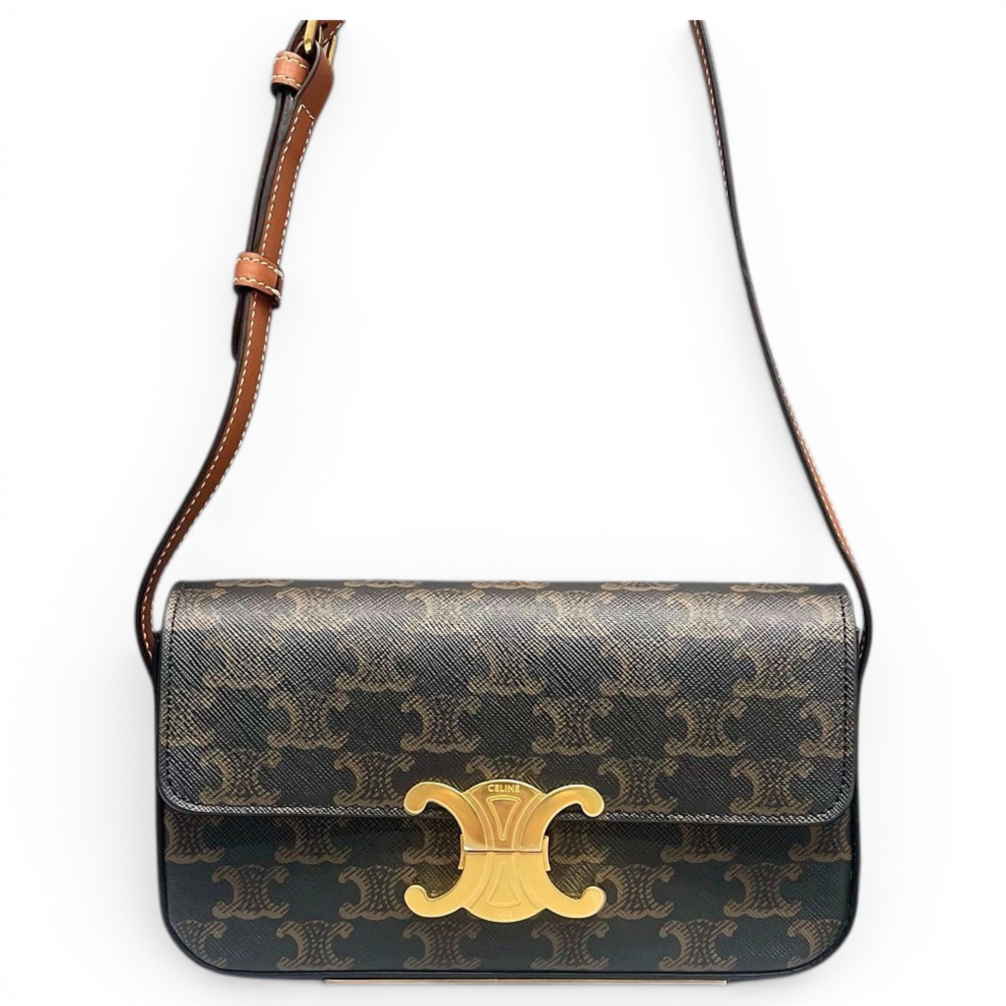 Triomphe Long leather handbag