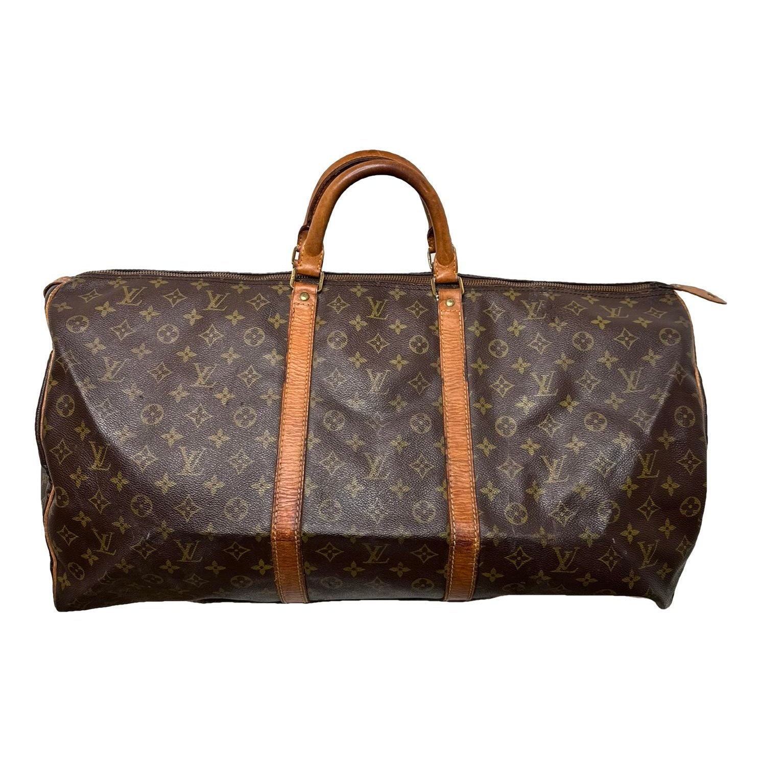 Keepall leather travel bag