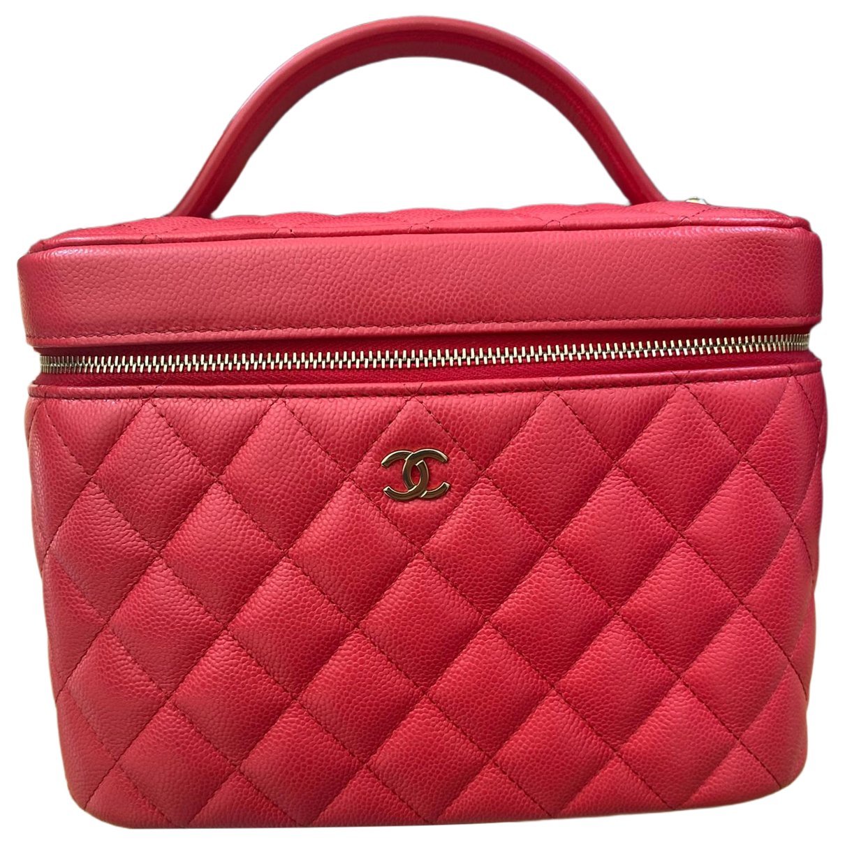 Vanity leather handbag