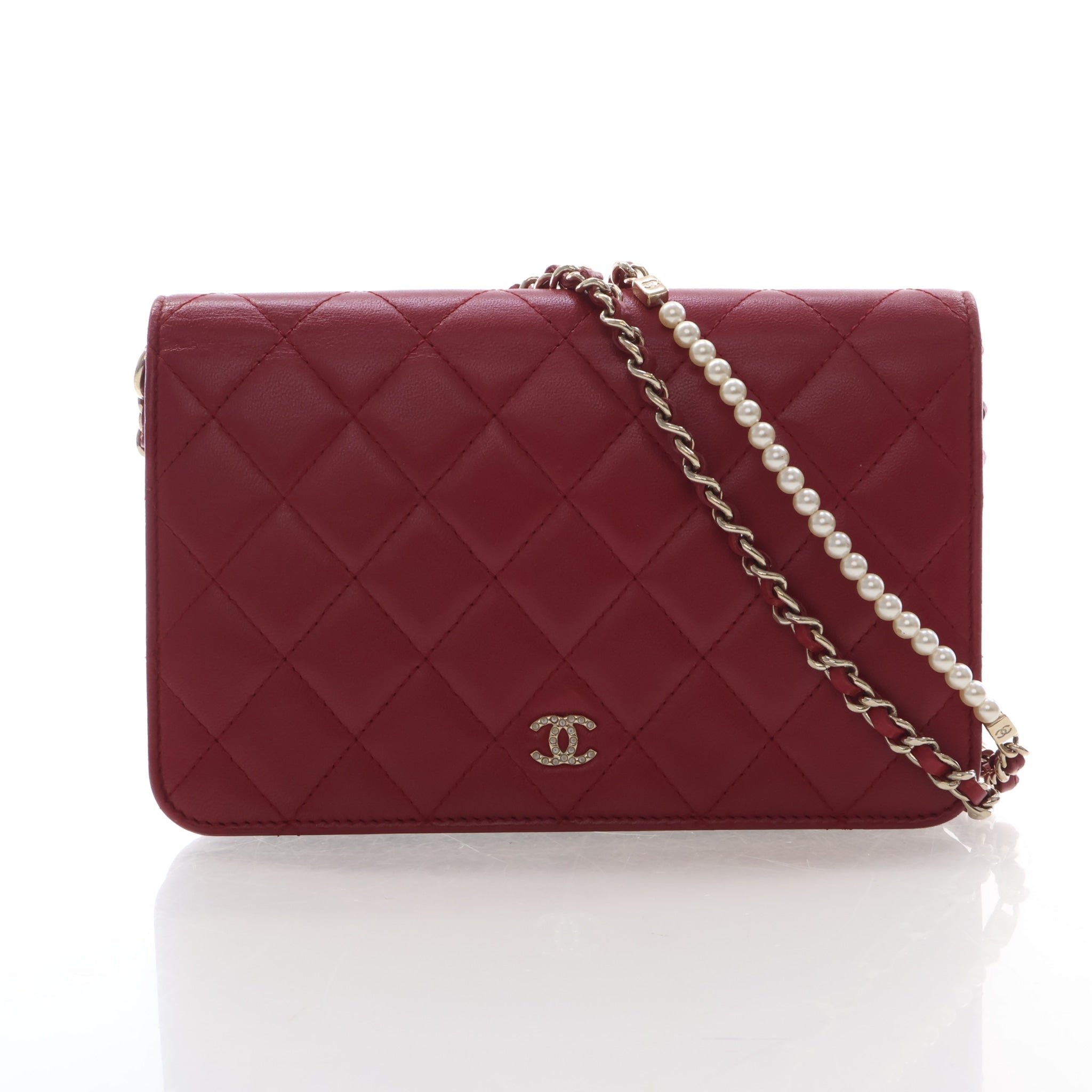 Chanel Lambskin Pearl Wallet on Chain