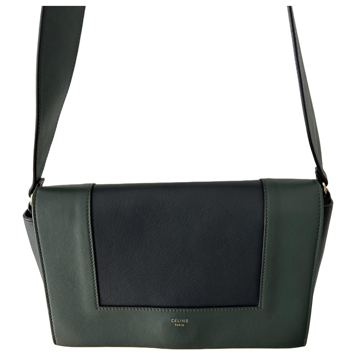 Frame leather handbag