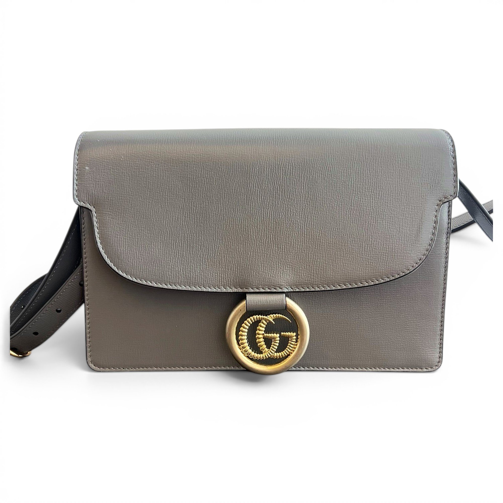 GG Ring leather handbag