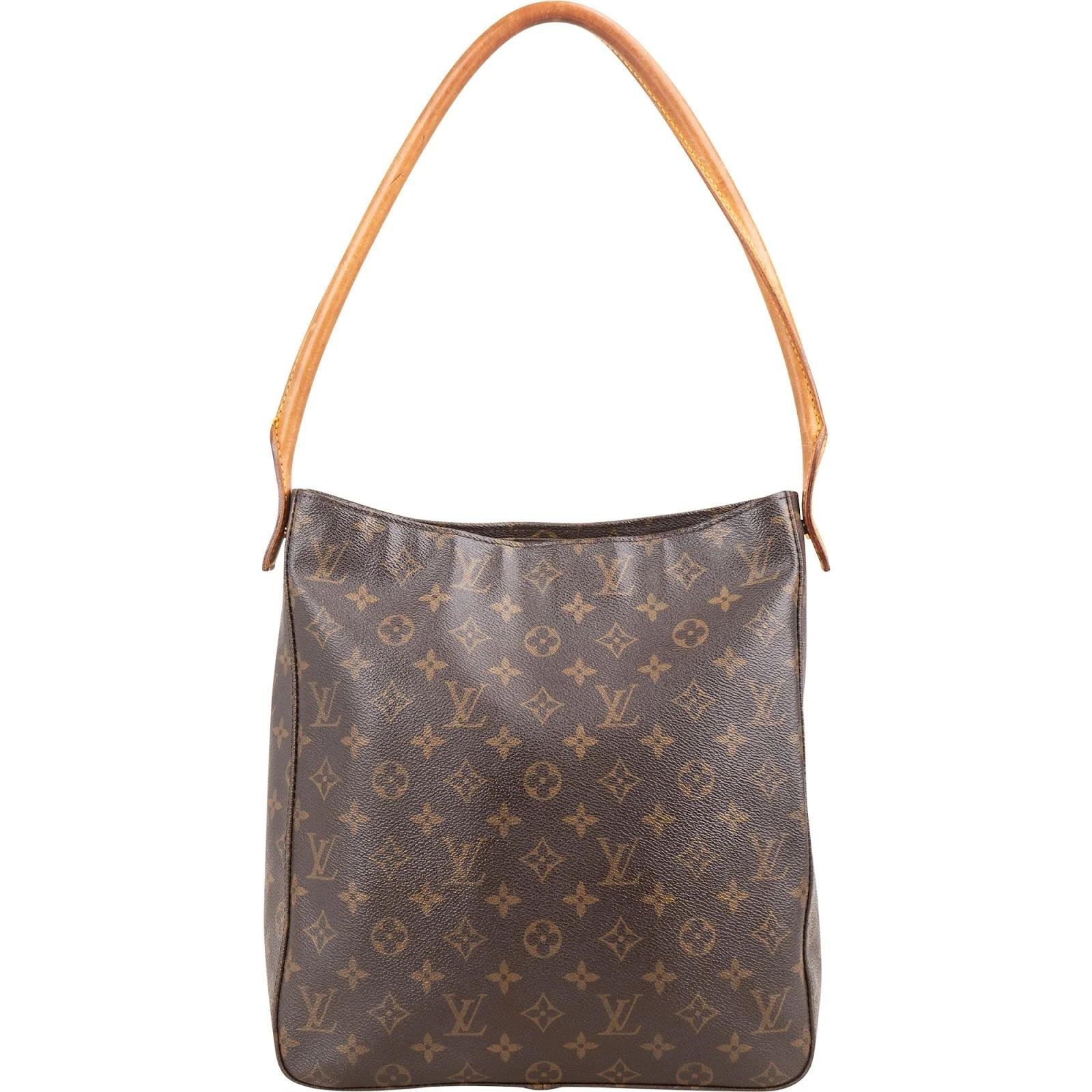 Looping leather handbag