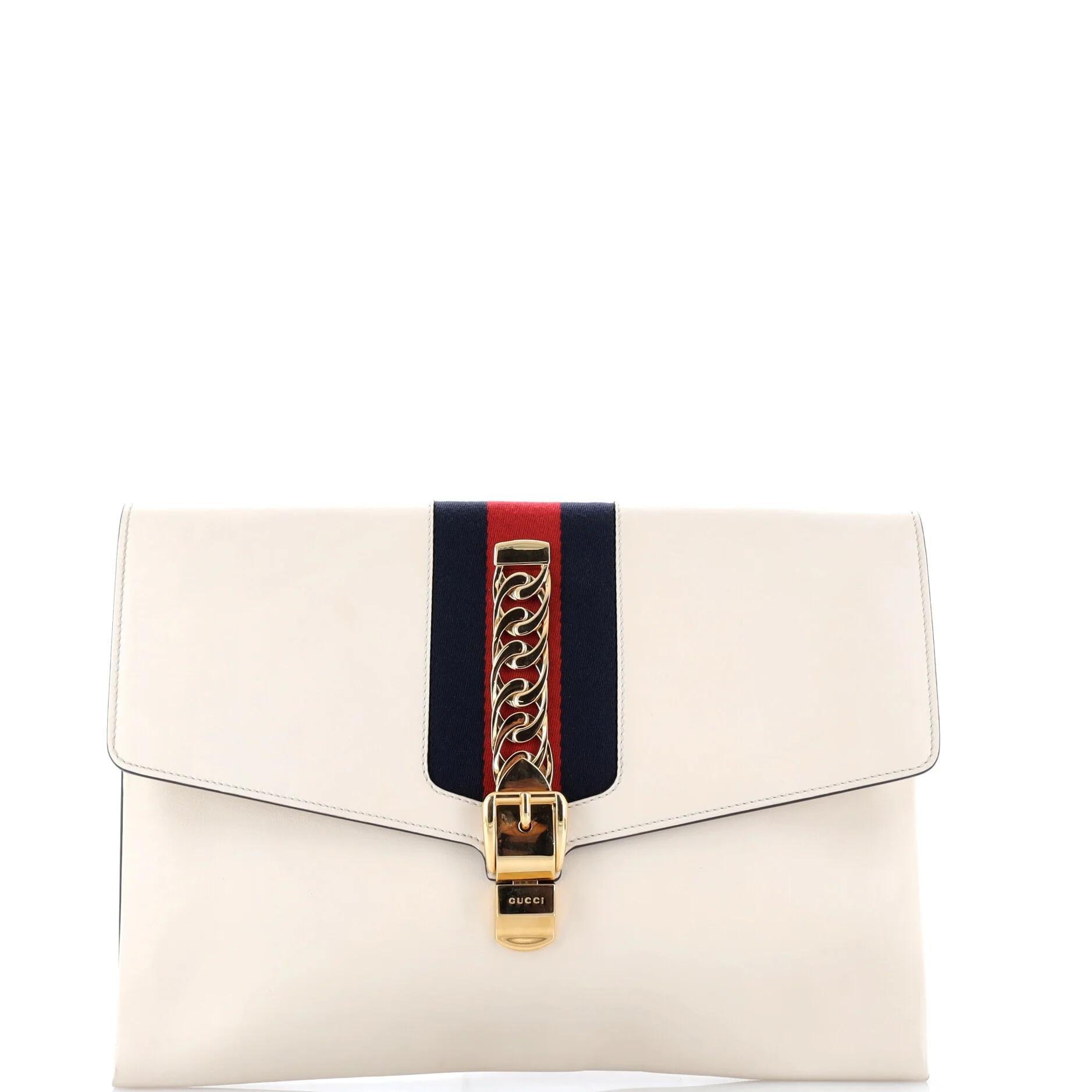 Leather clutch bag