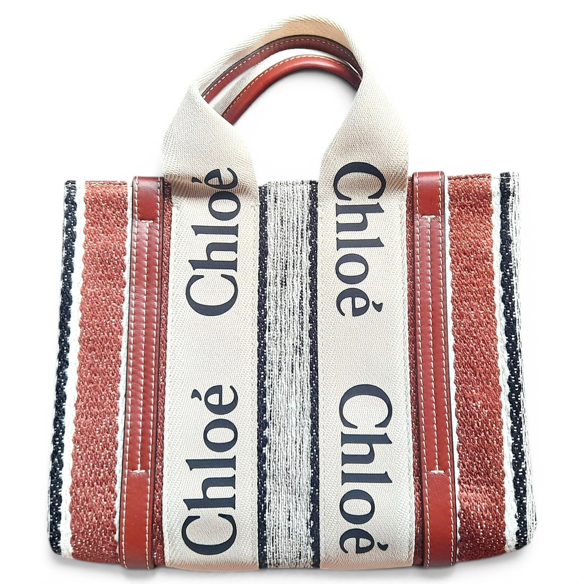 Woody linen tote