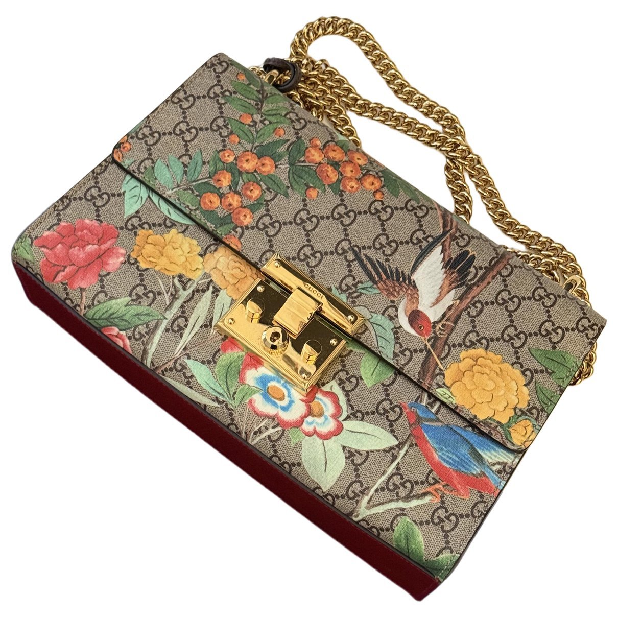 Padlock leather handbag