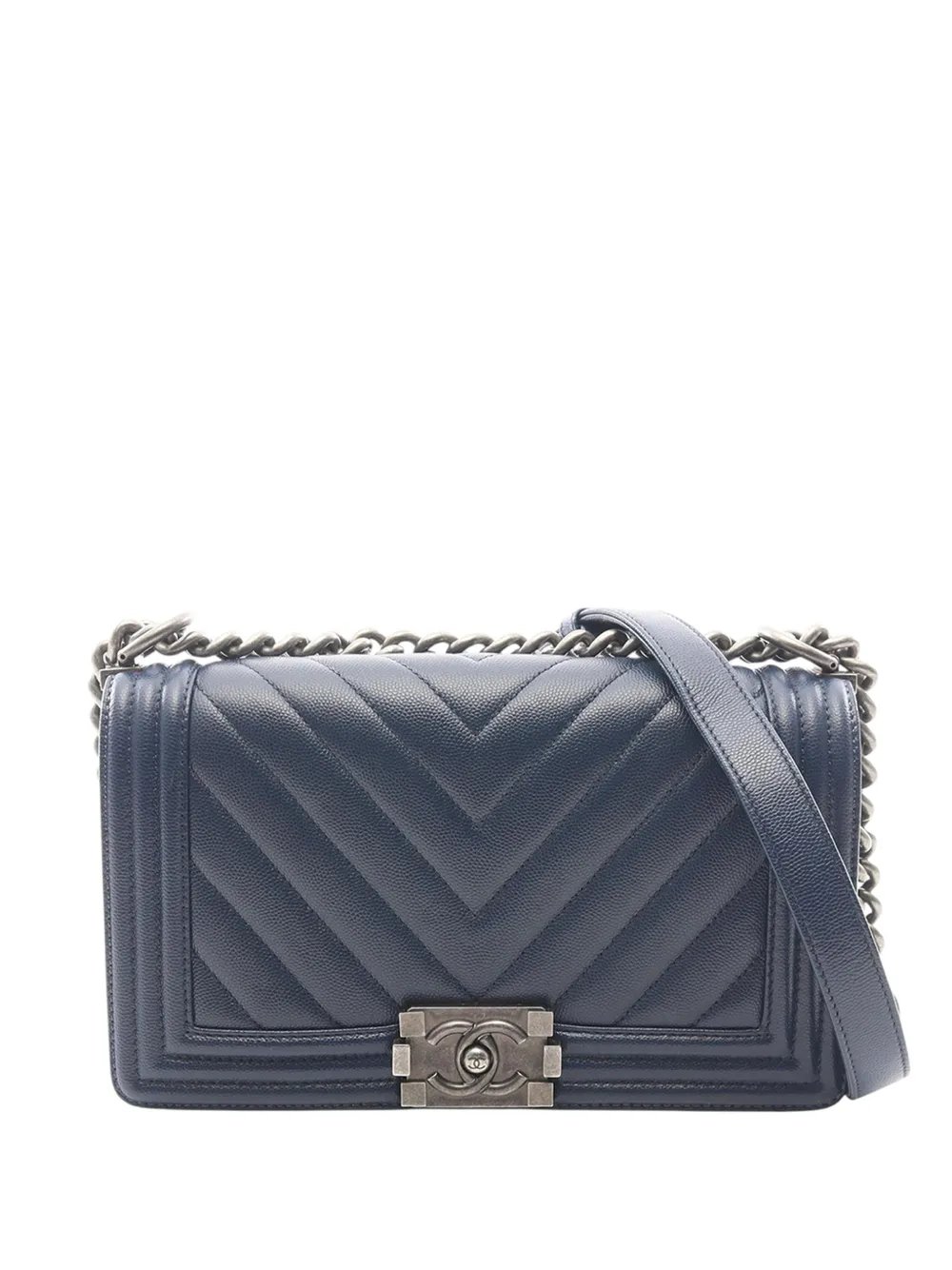 2017-2018 Old Medium Chevron Caviar Boy Flap crossbody bag