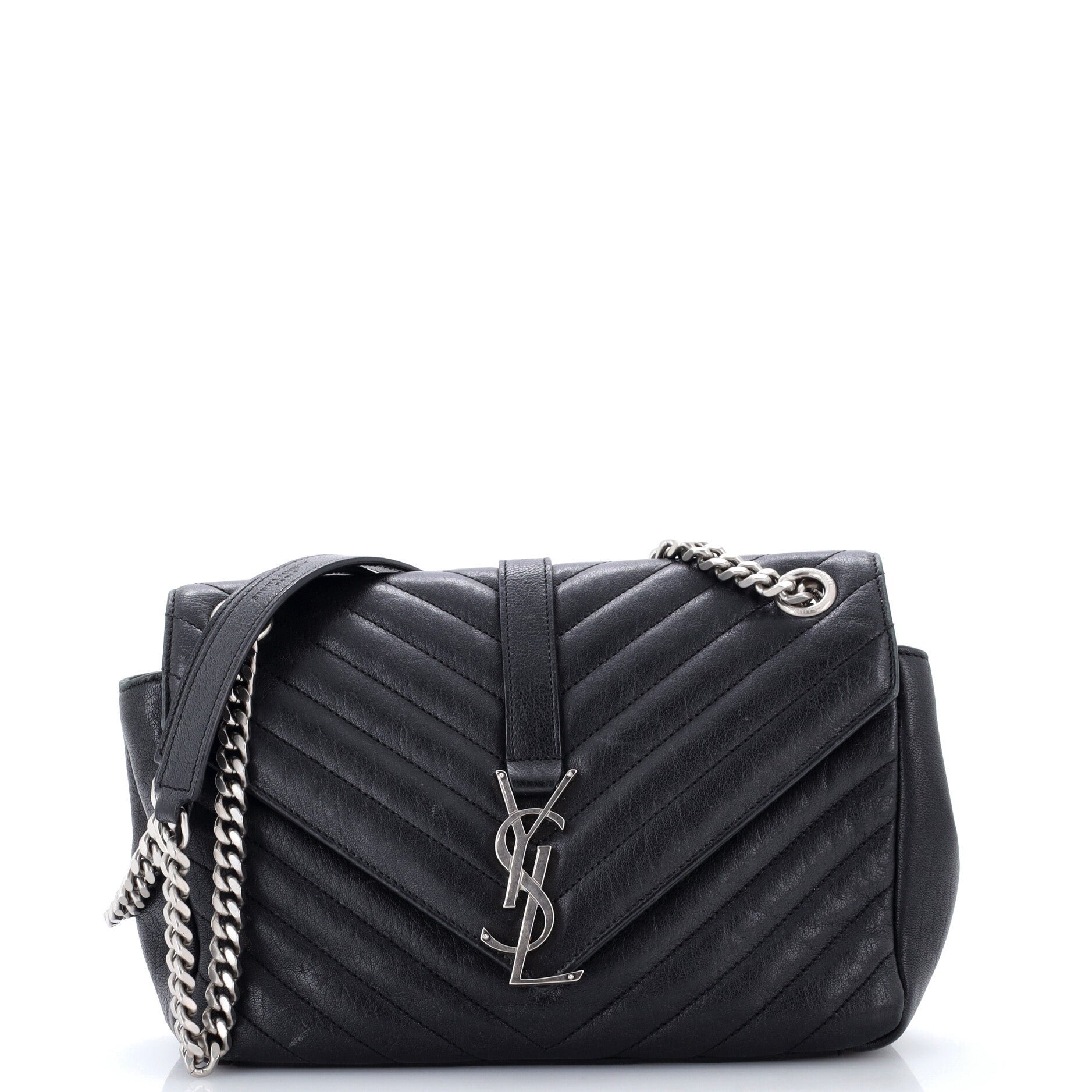Classic Monogram Slouchy Envelope Satchel Matelasse Chevron Leather Medium