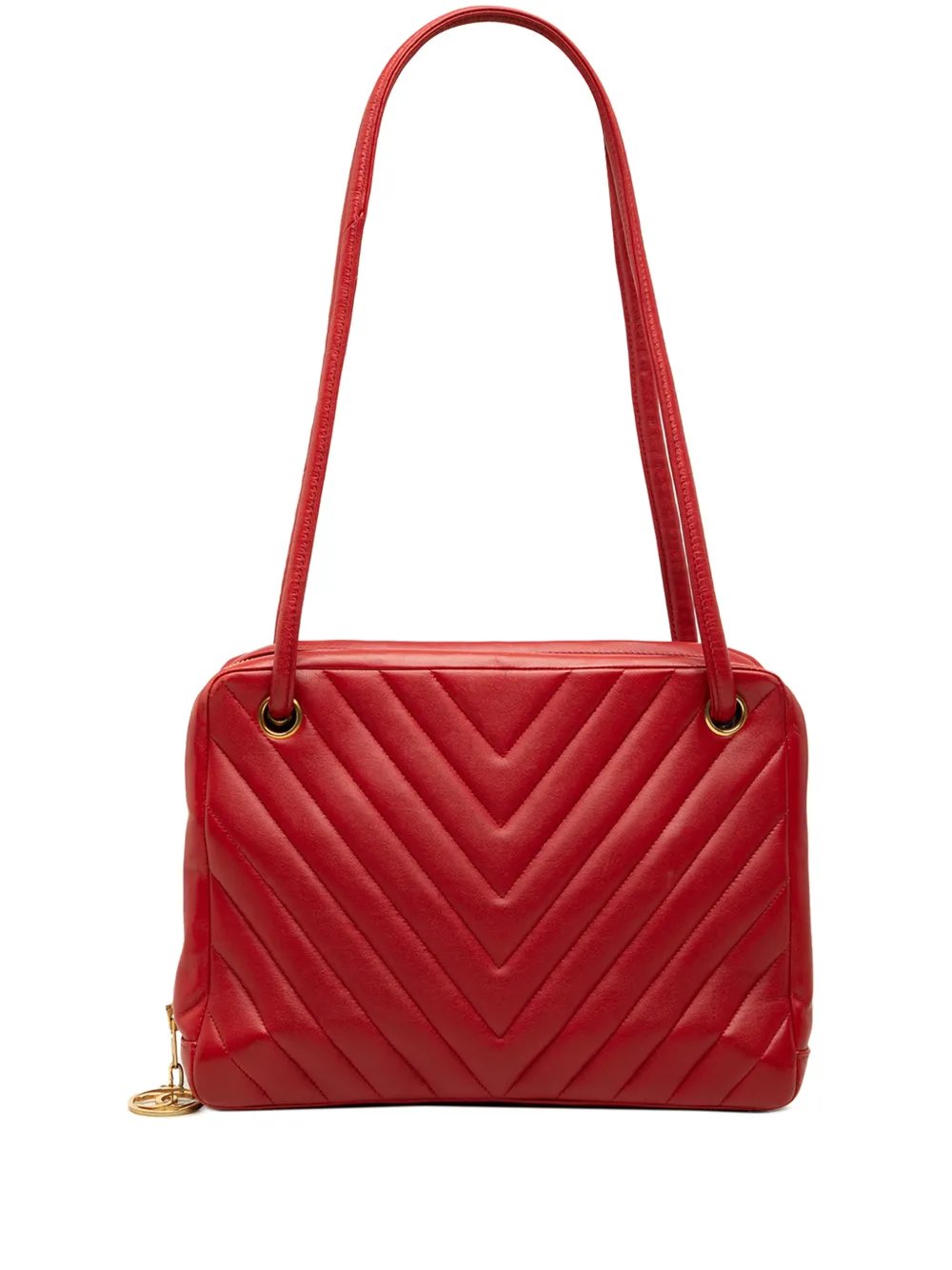 1989-1991 CC Chevron Lambskin shoulder bag