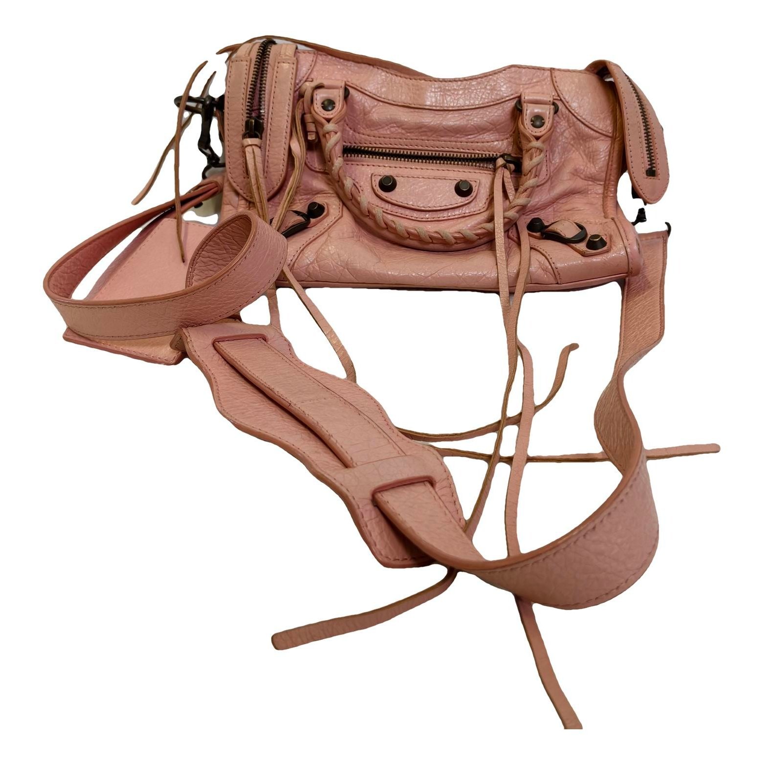 City leather handbag