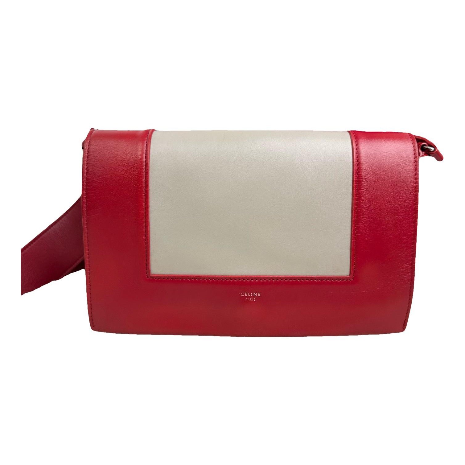 Frame leather handbag