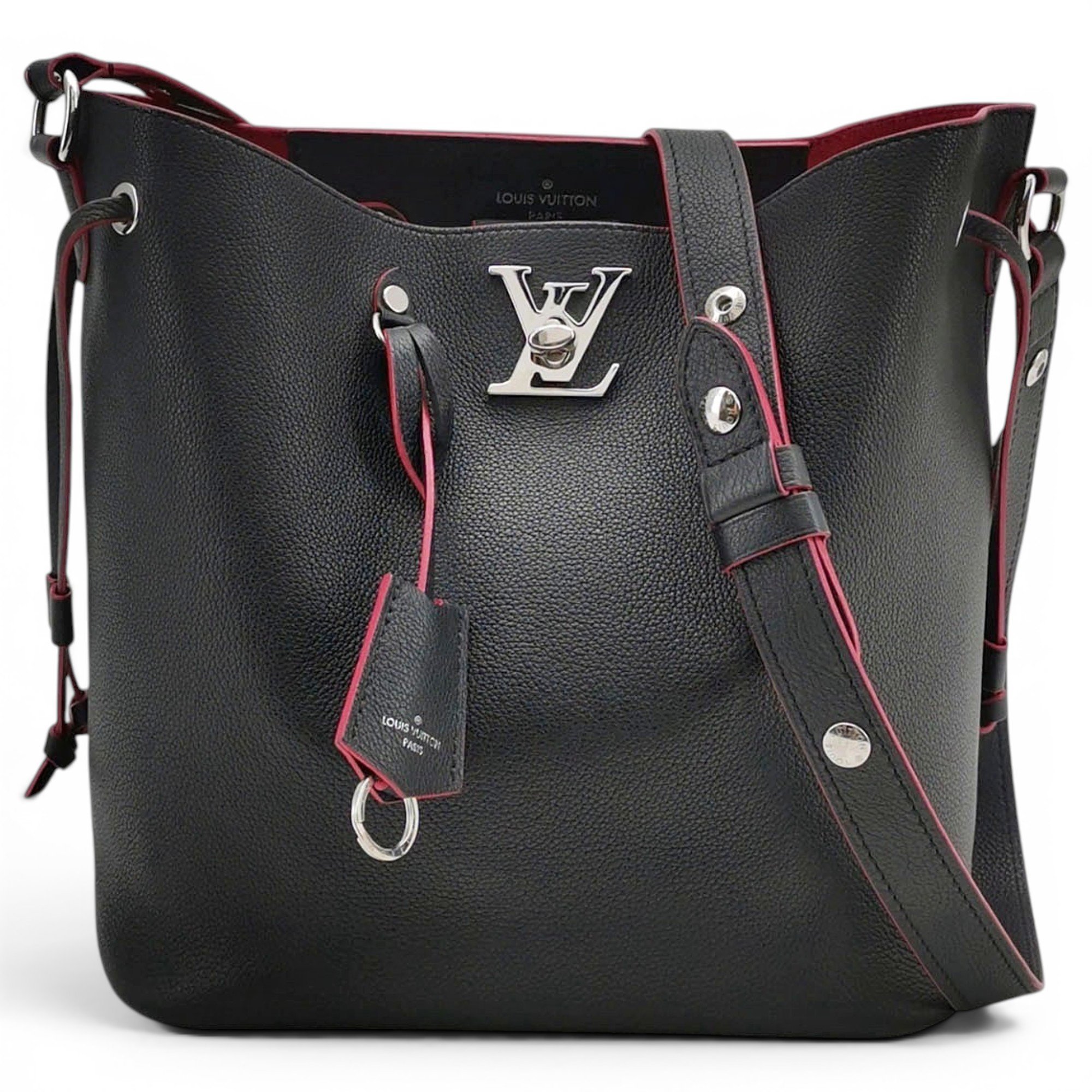 Lockme Bucket leather handbag