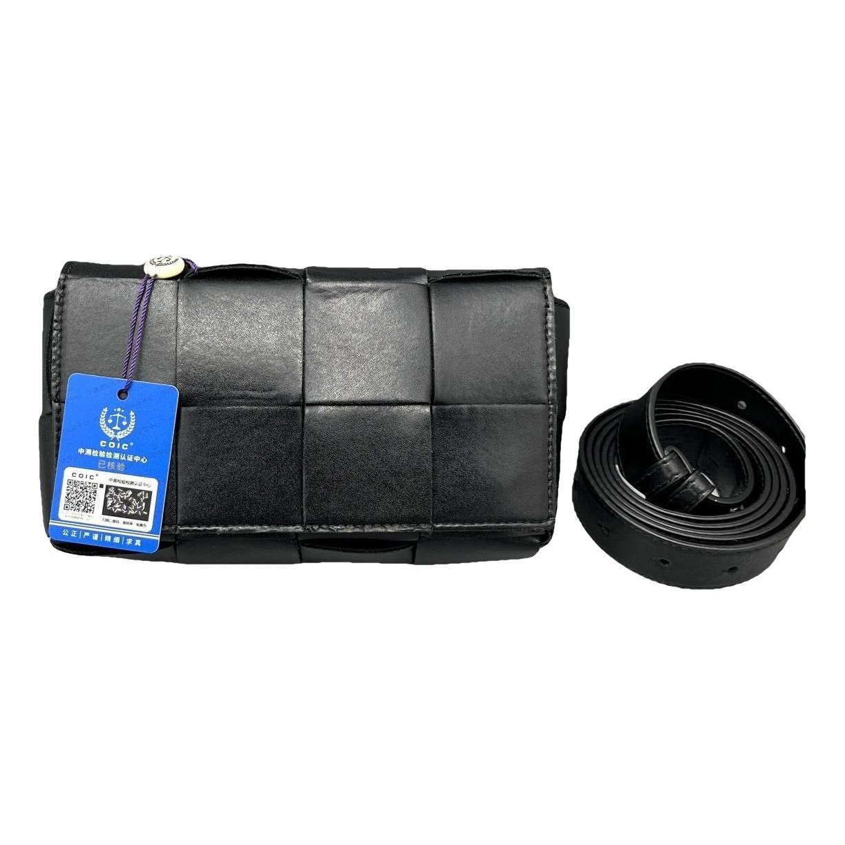 Cassette leather handbag