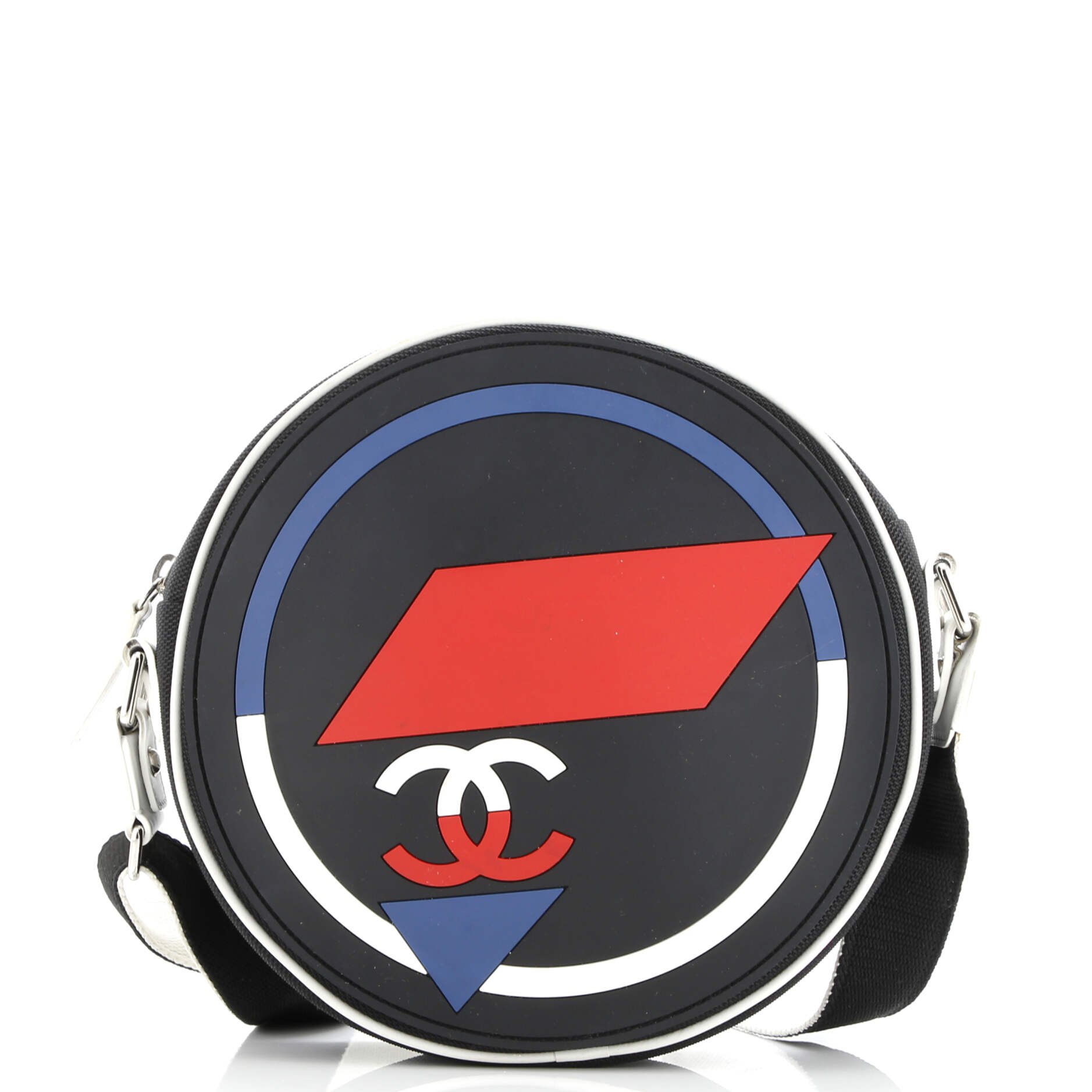 Chanel Airlines Round Crossbody Bag Canvas and Rubber
