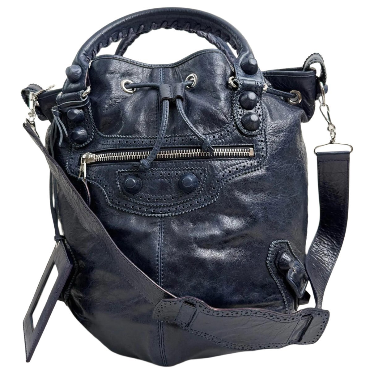Balenciaga Pompon leather handbag
