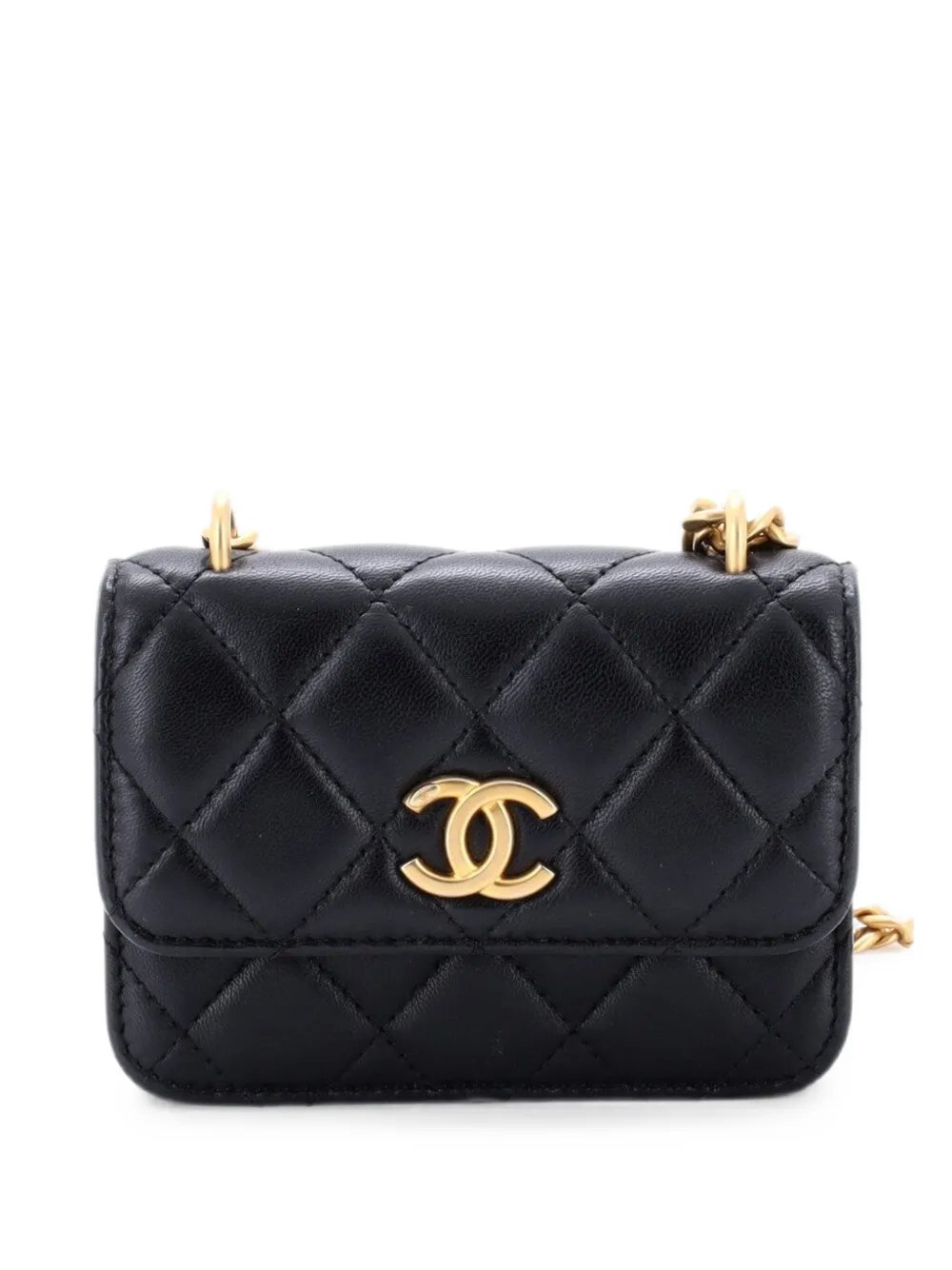 Sweet Camellia Flap Clutch with Chain Quilted Lambskin Mini crossbody bag