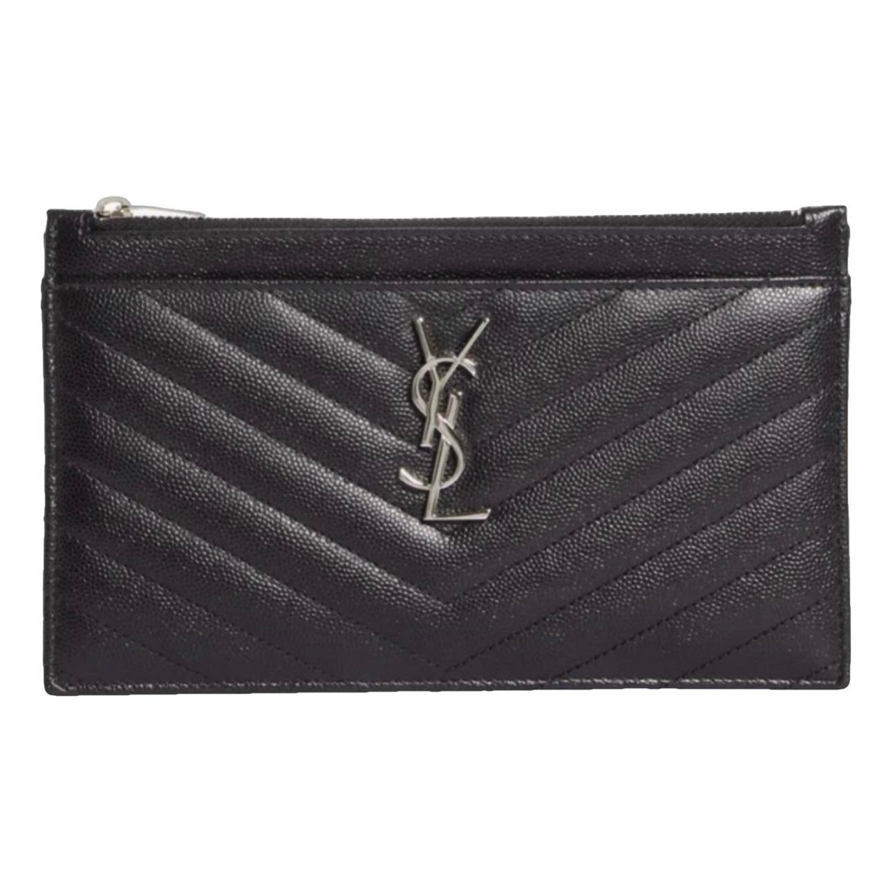 Leather clutch bag