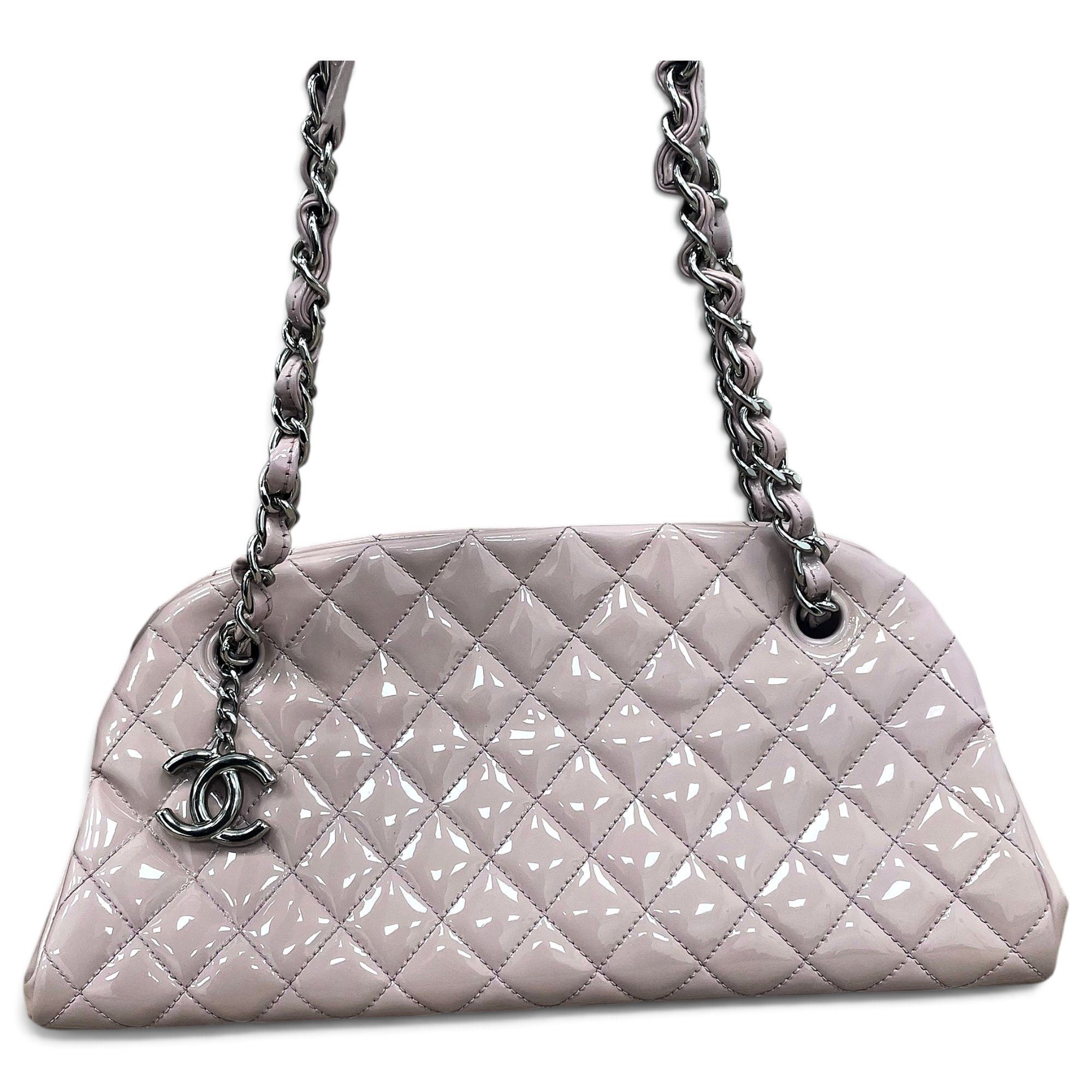 Mademoiselle patent leather handbag