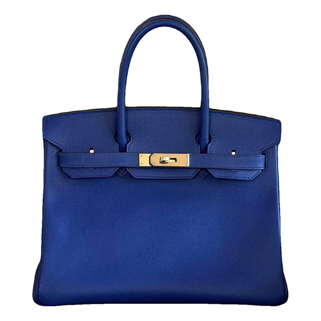 Hermes Birkin 30 Handbag Bleu Electrique Epsom Leather 2014