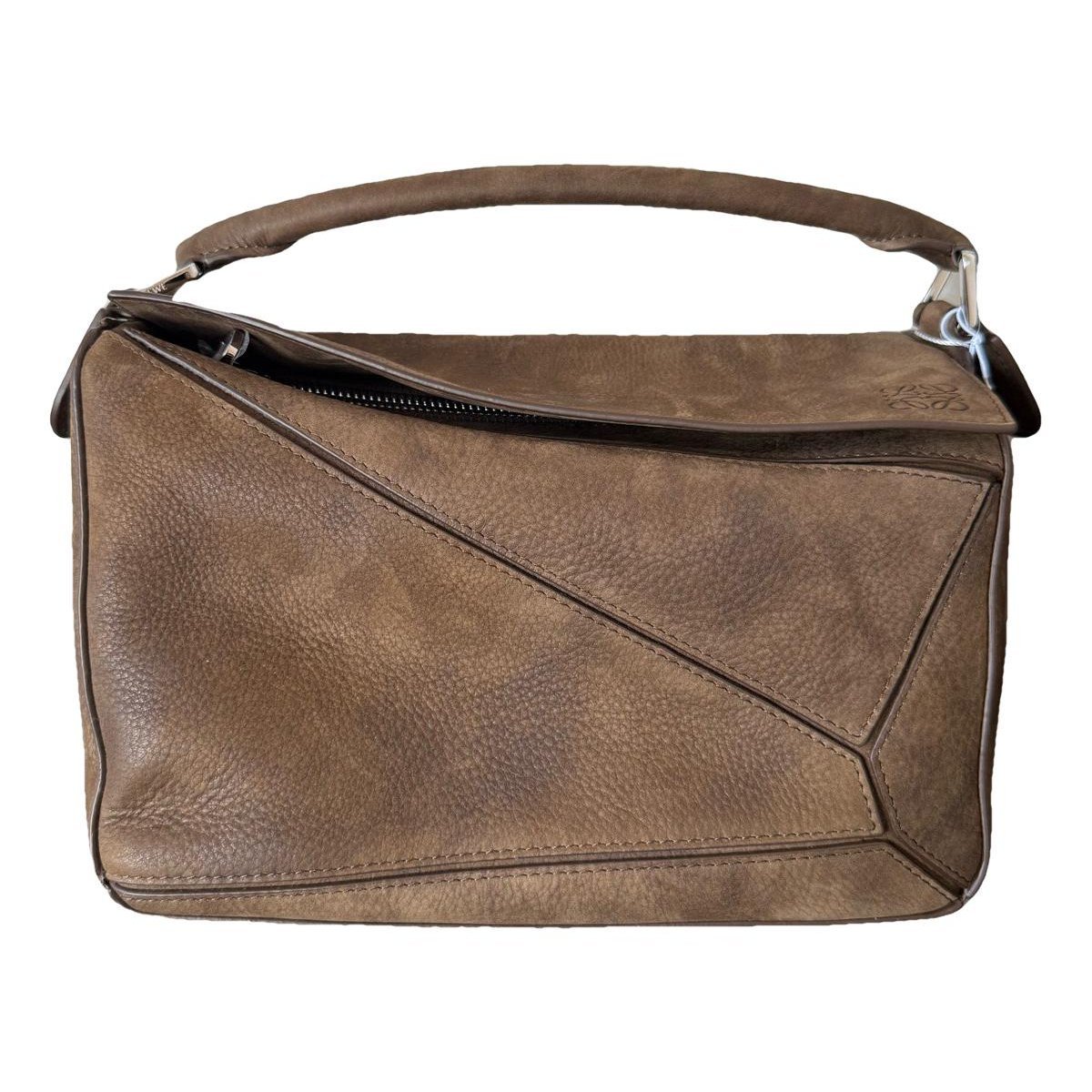 Puzzle leather handbag
