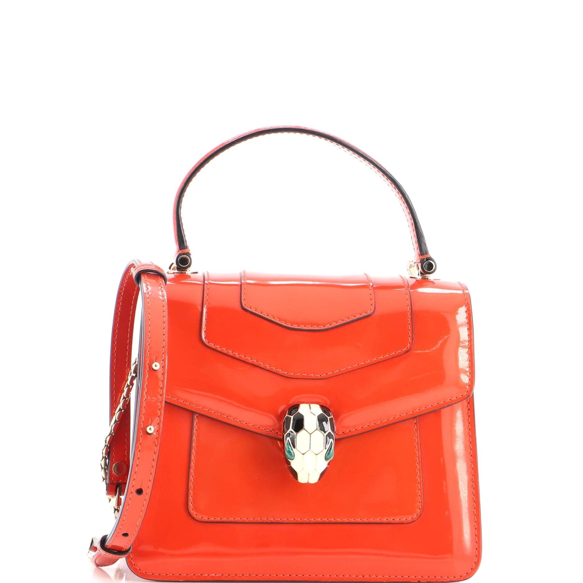 Patent leather handbag