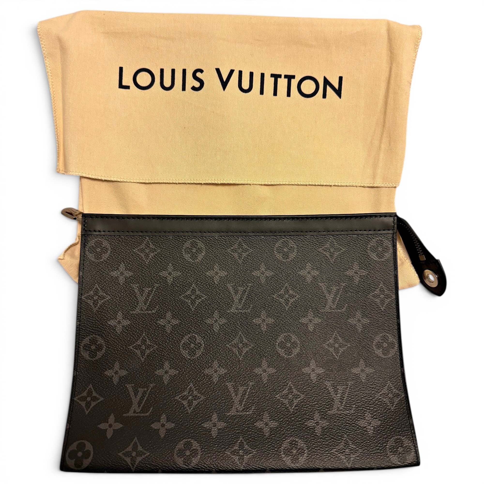 Leather clutch bag