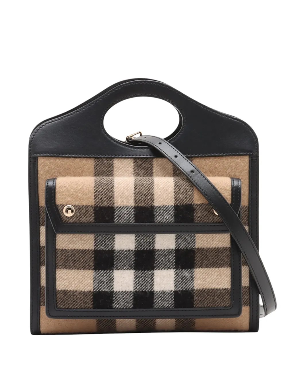 2018-2023 Mini Exploded Check Wool Pocket satchel