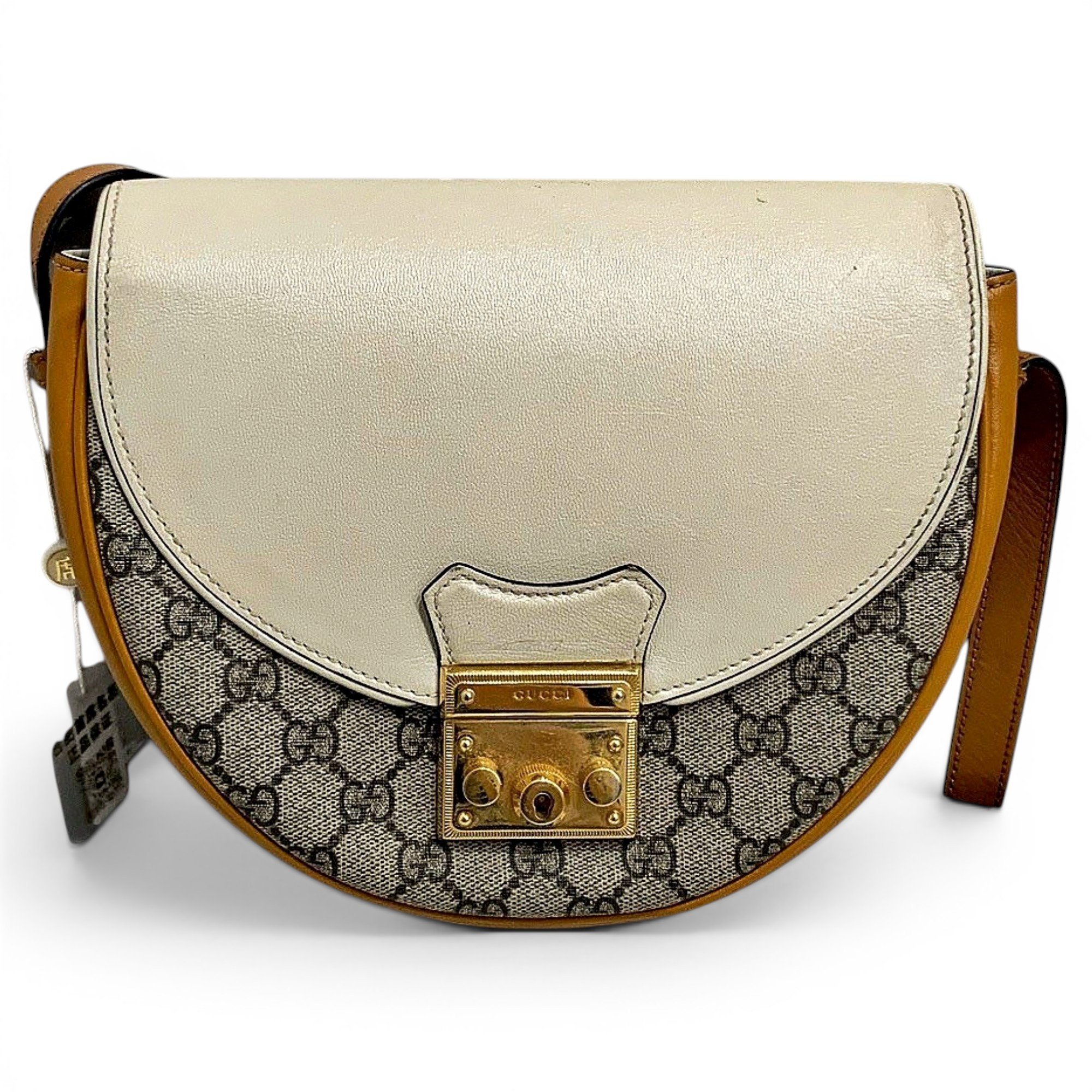Padlock leather handbag