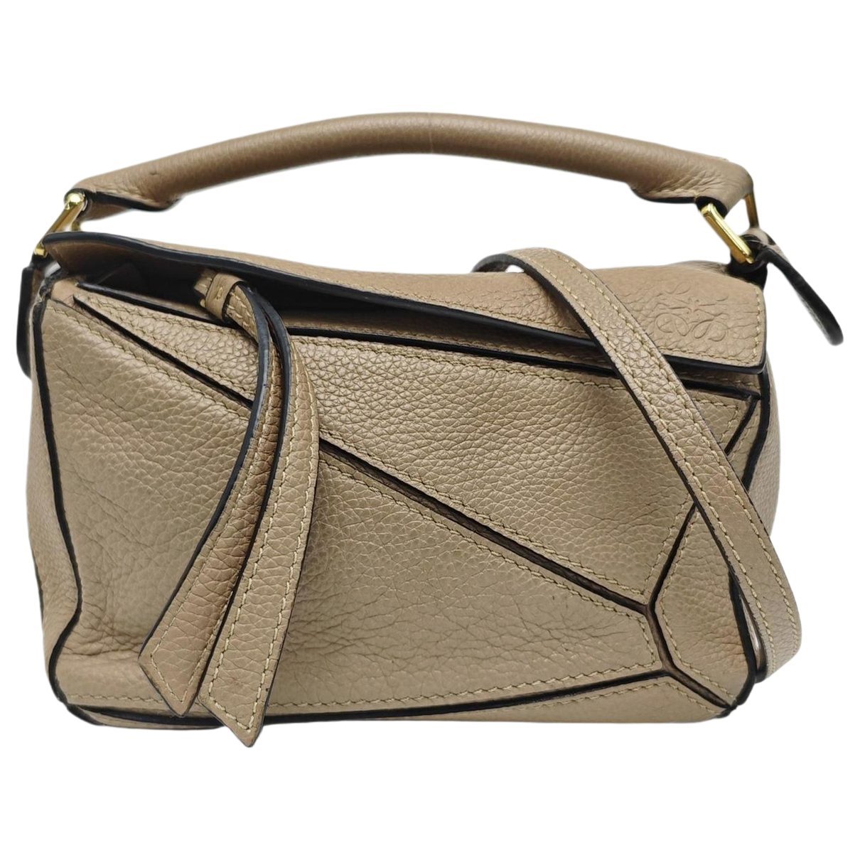 Puzzle leather crossbody bag