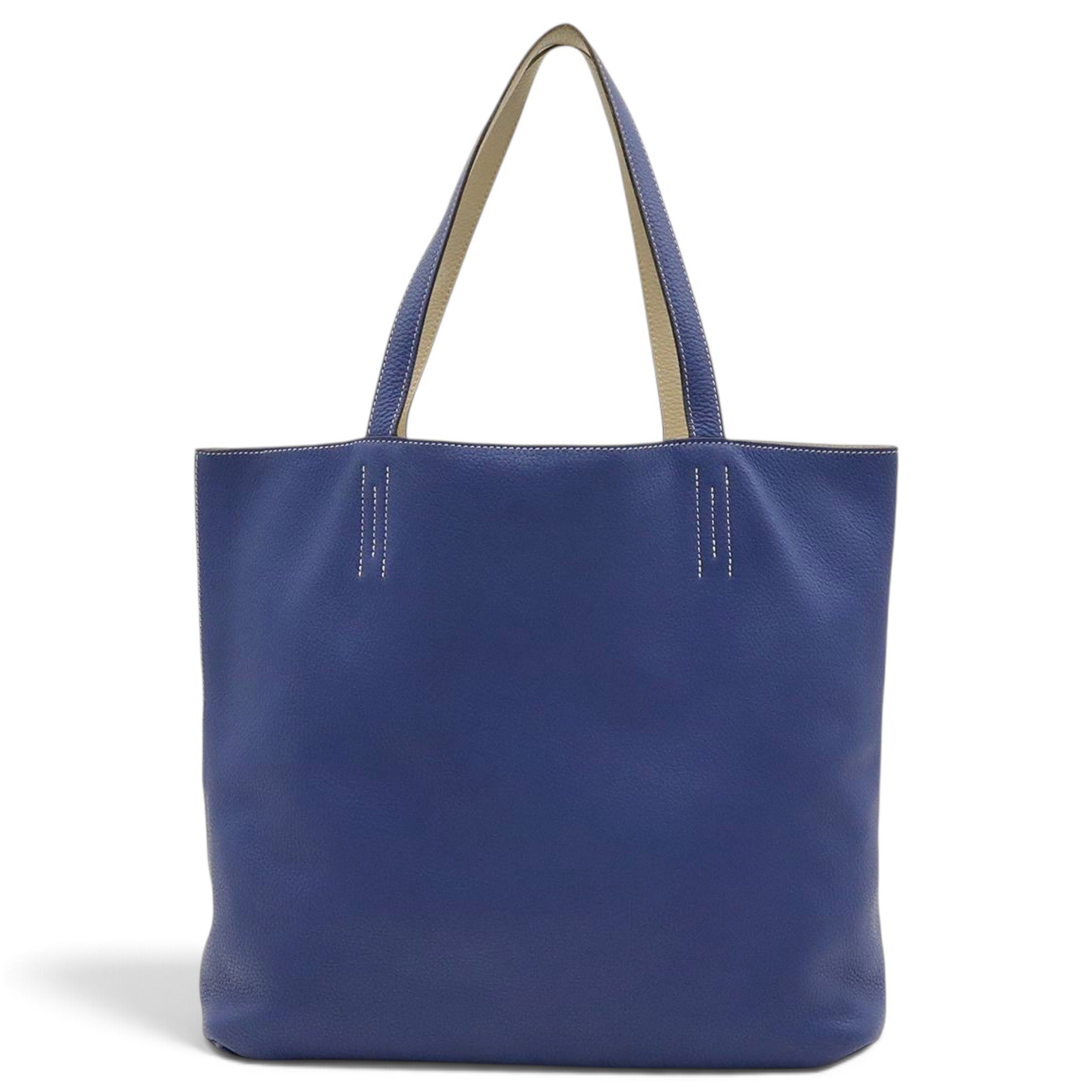 Double sens leather tote