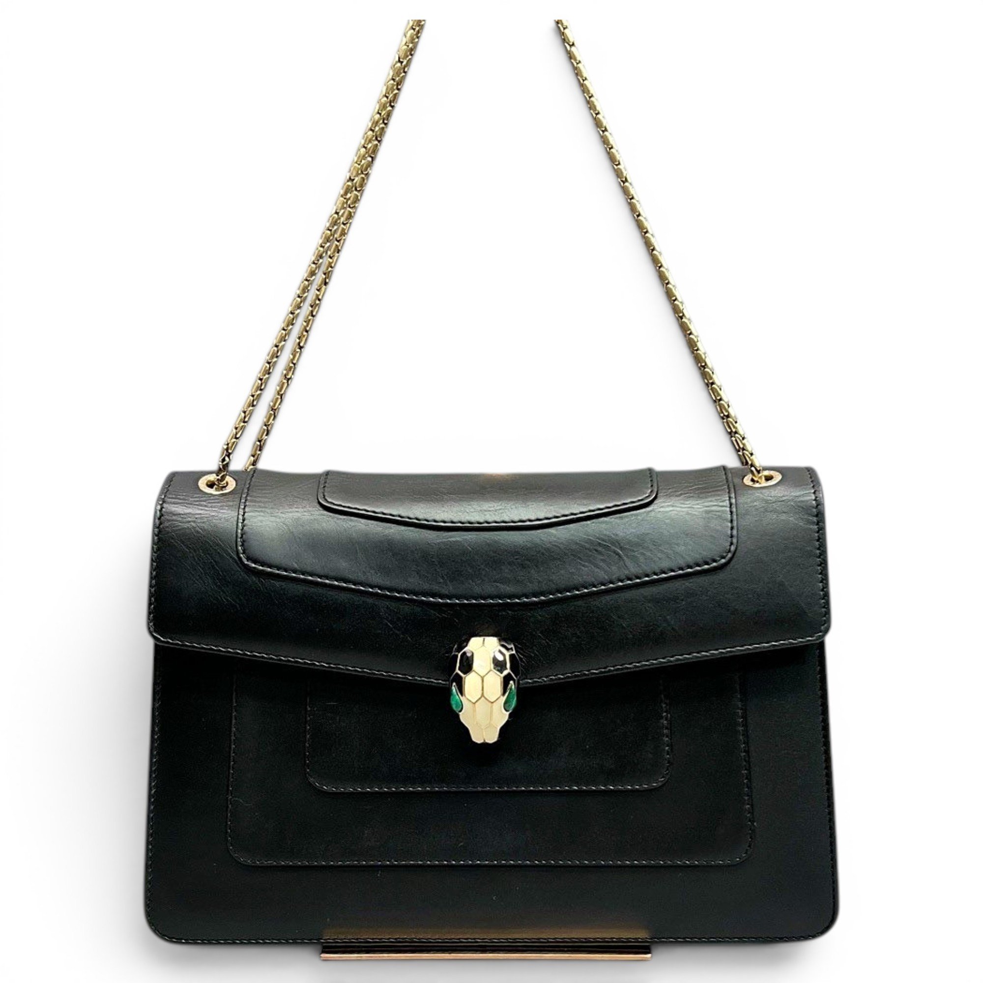 Bvlgari Serpenti leather handbag