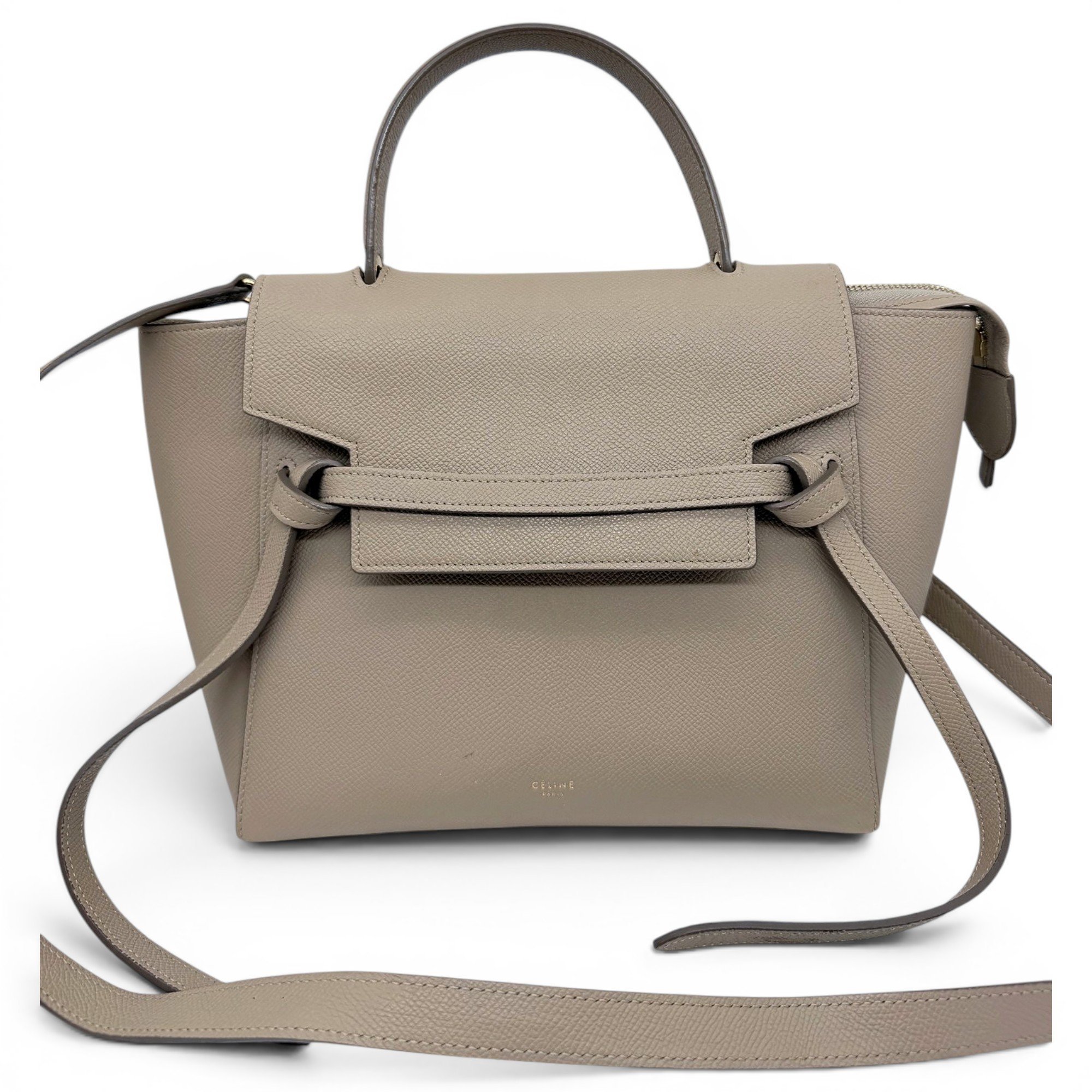 Belt leather handbag