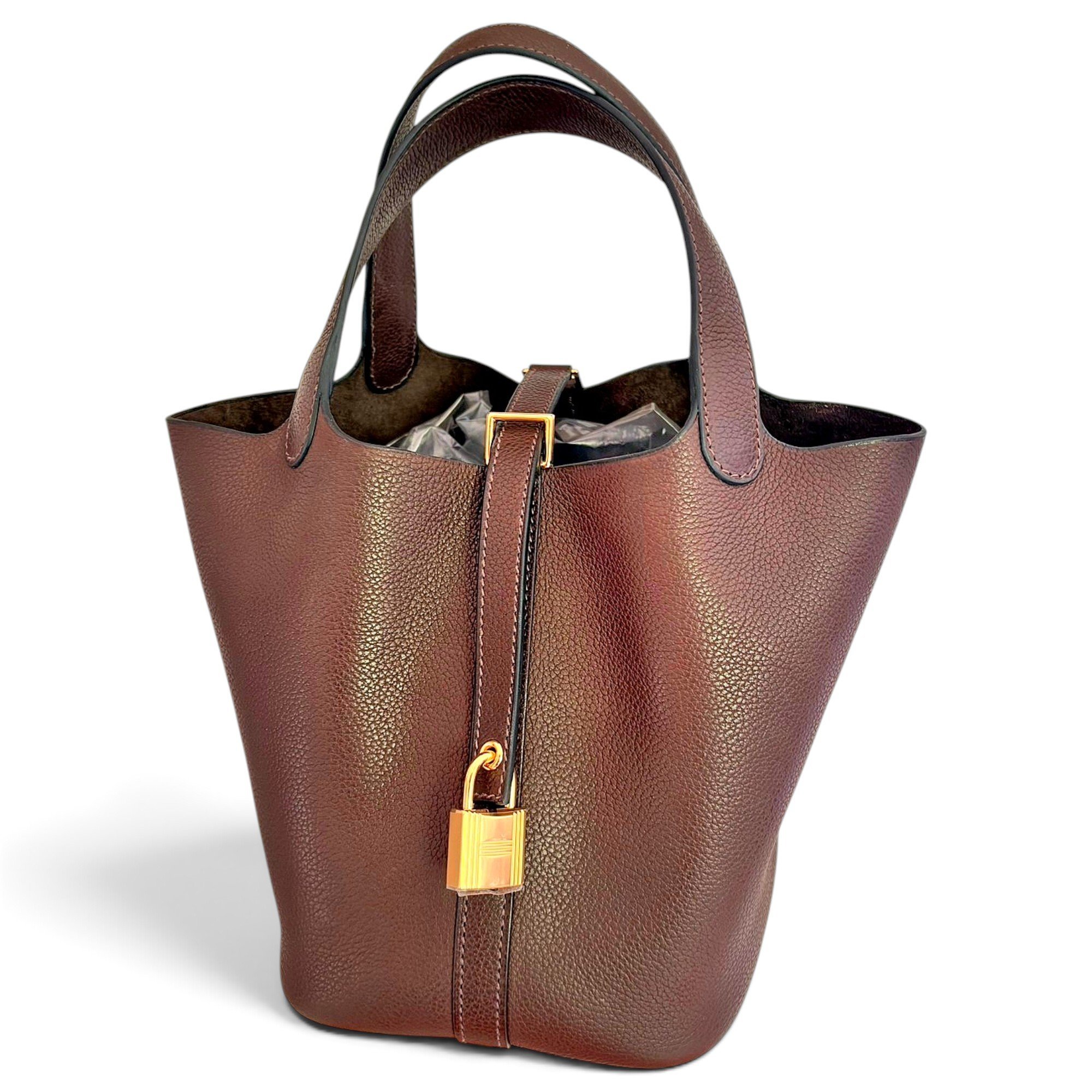 Picotin leather tote