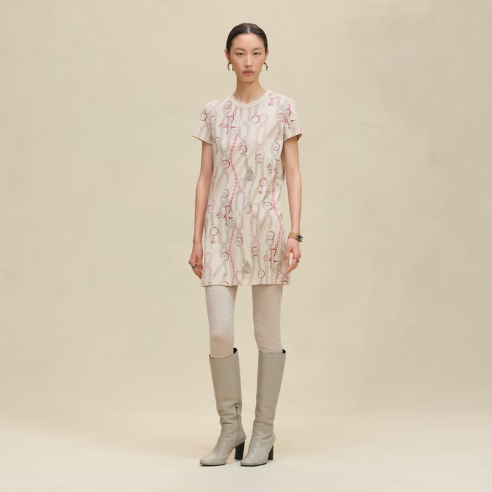 Beige Avoine "Palefroi Remix" Straight Dress