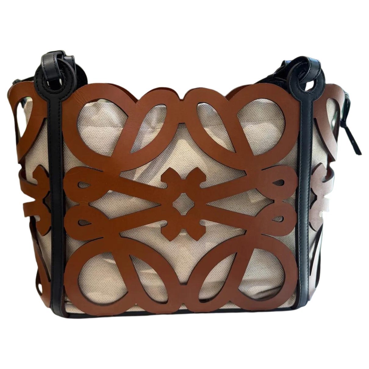 Anagram leather handbag