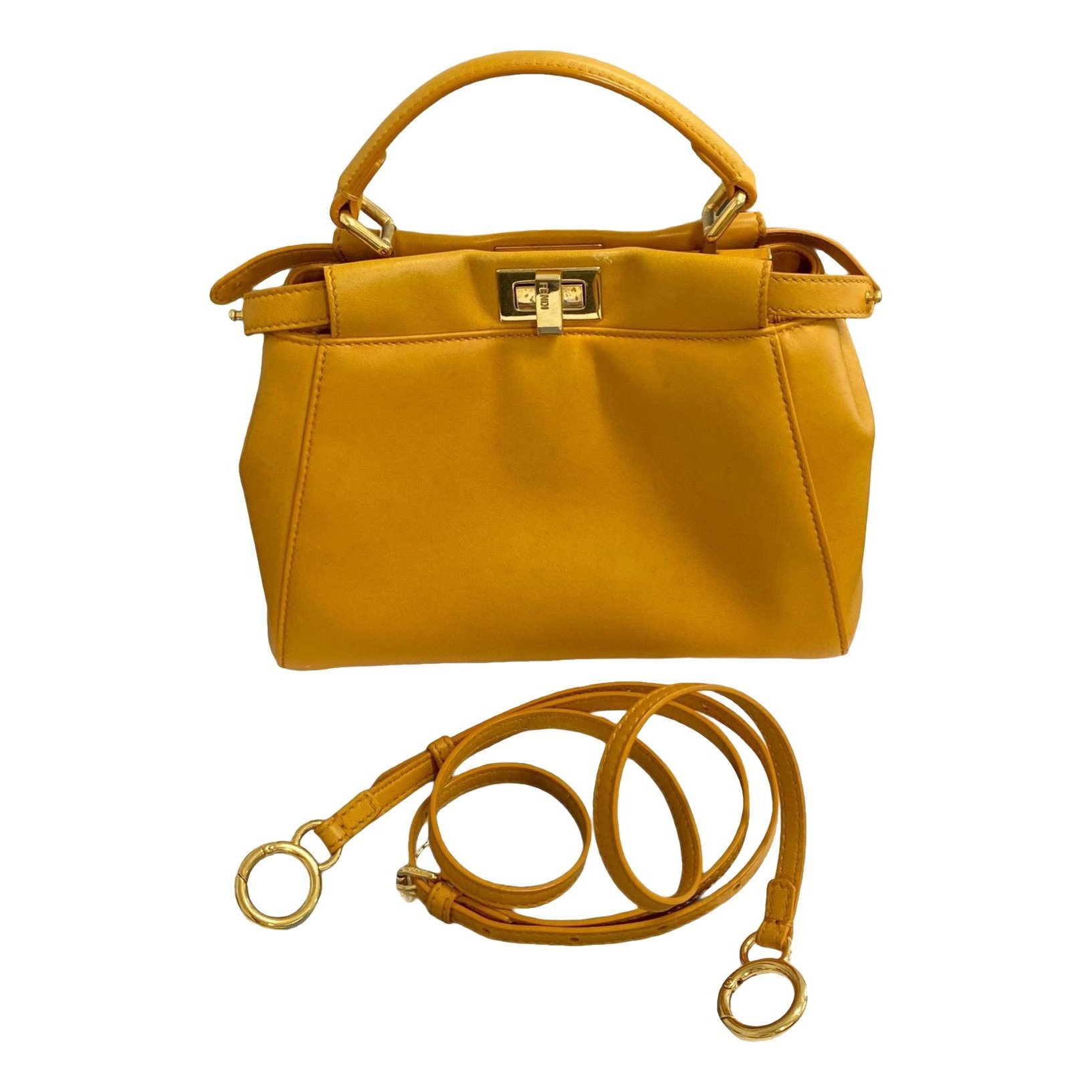 Peekaboo leather handbag
