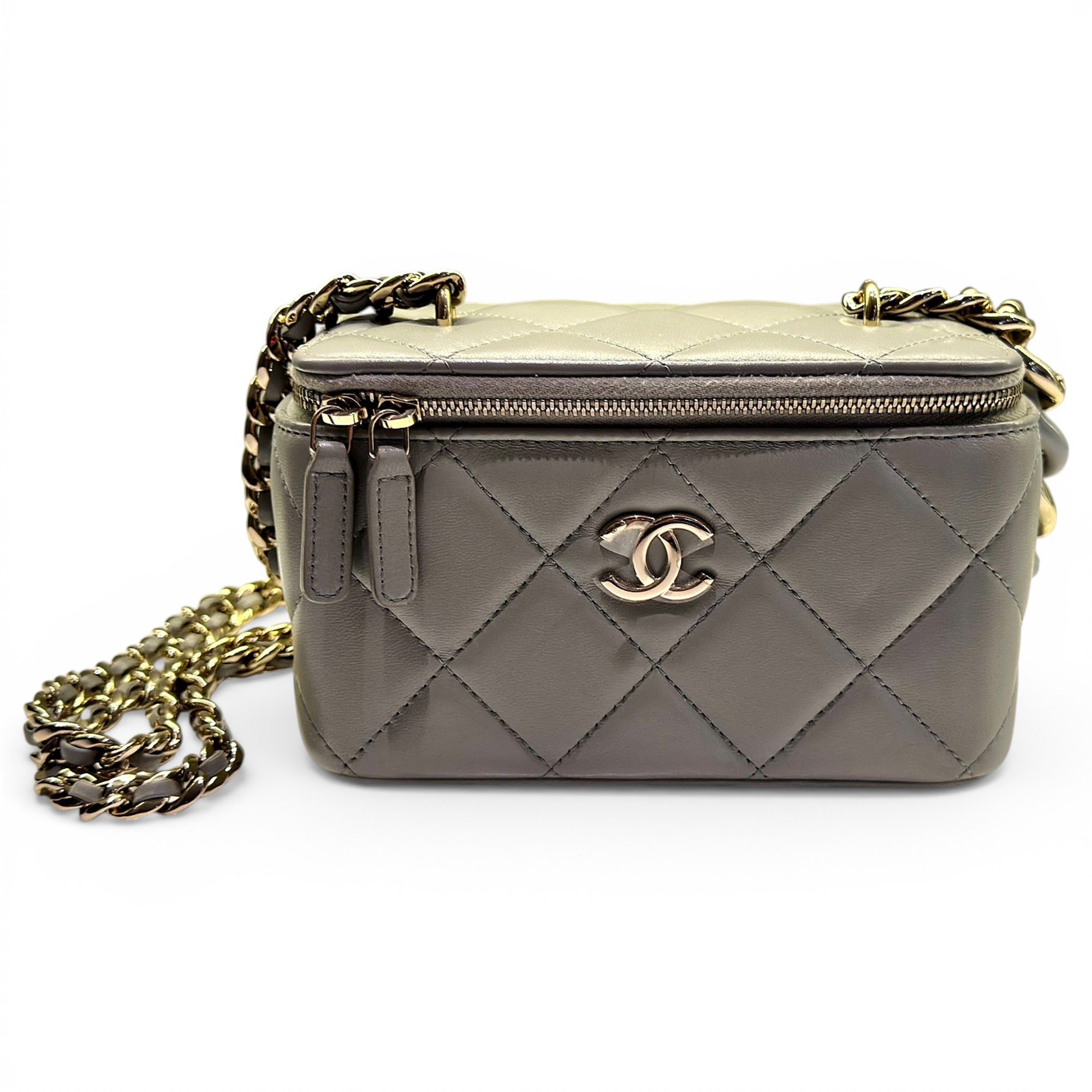 Vanity leather handbag